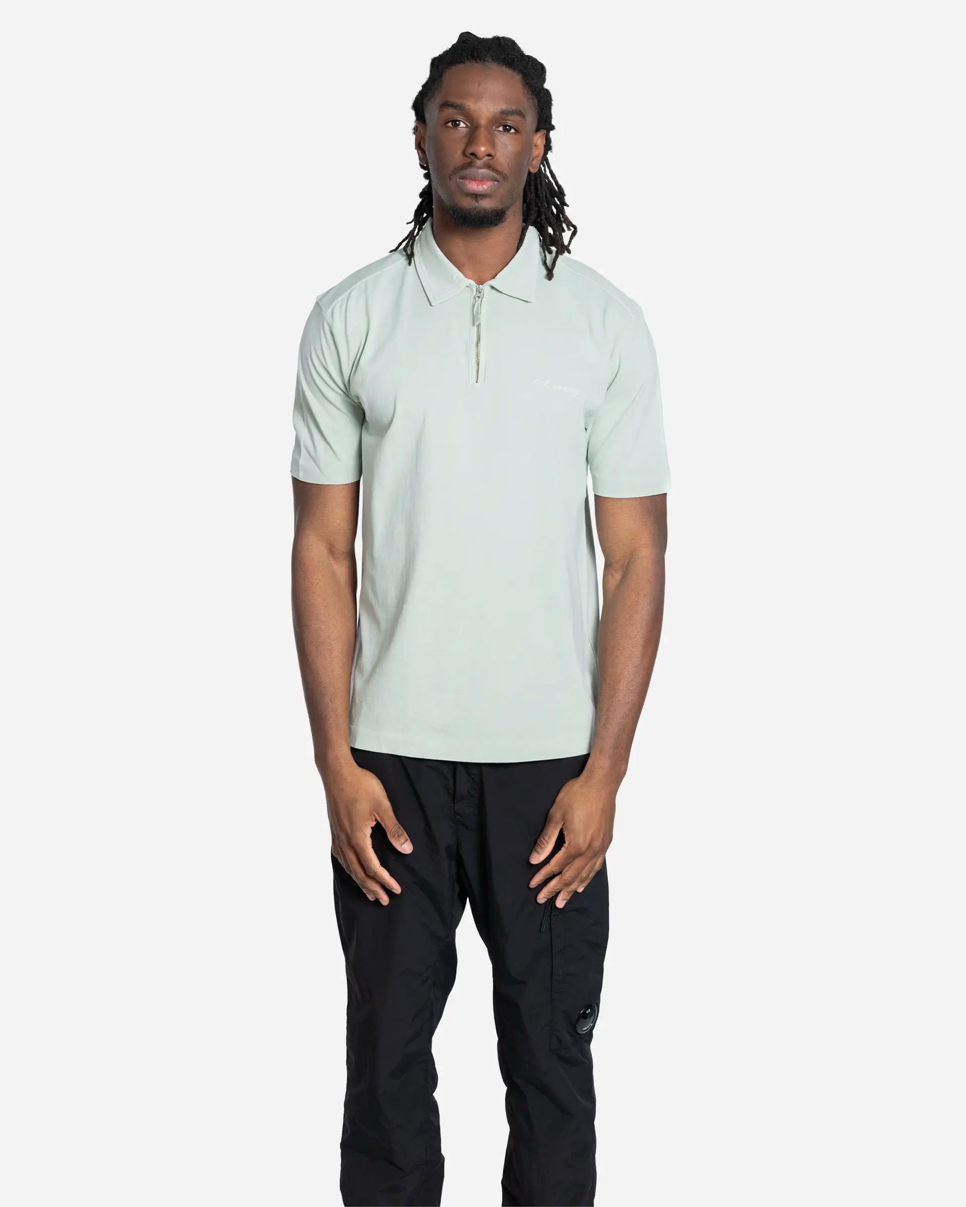 Polo Demi-Zip en Jersey