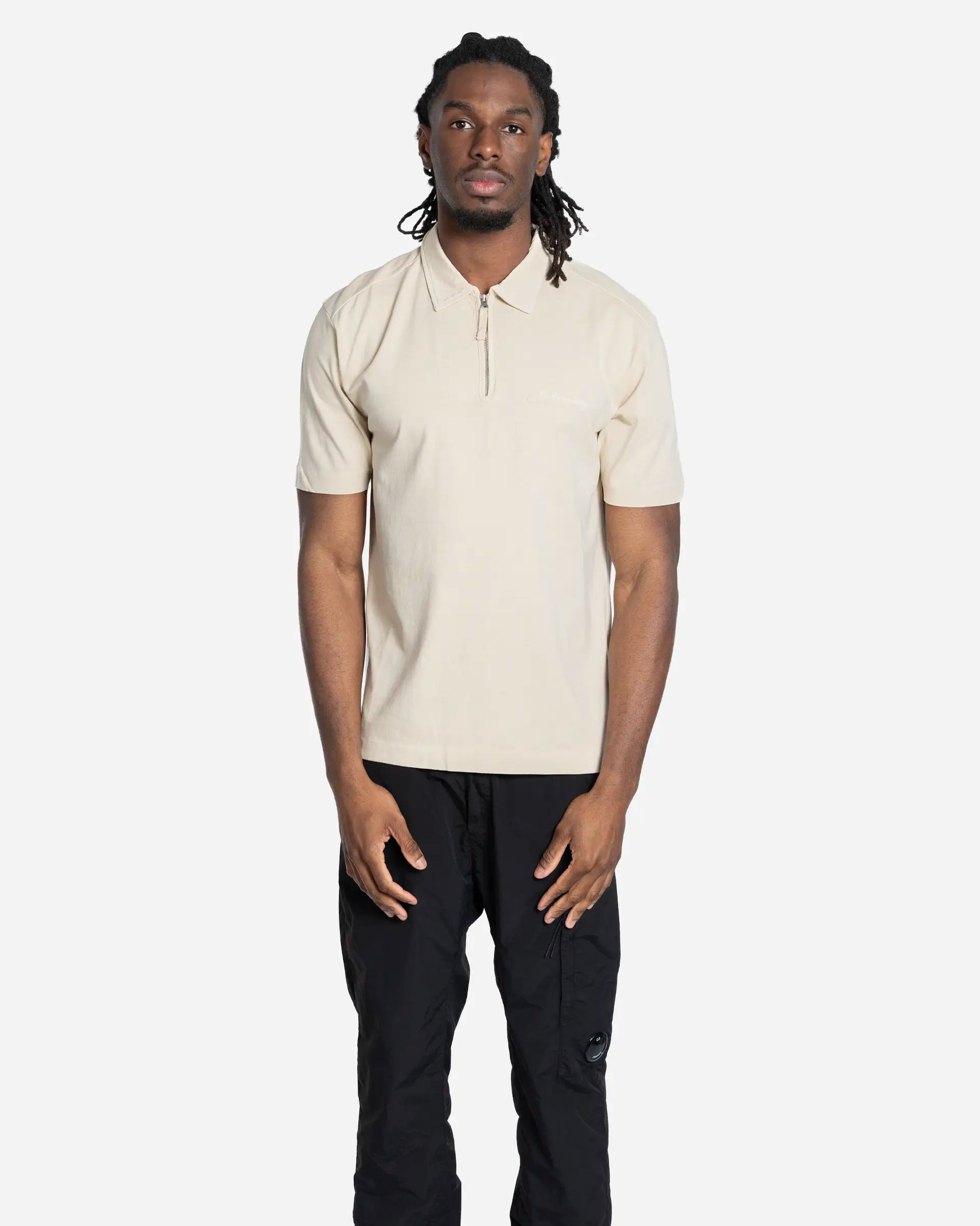 Polo Demi-Zip en Jersey