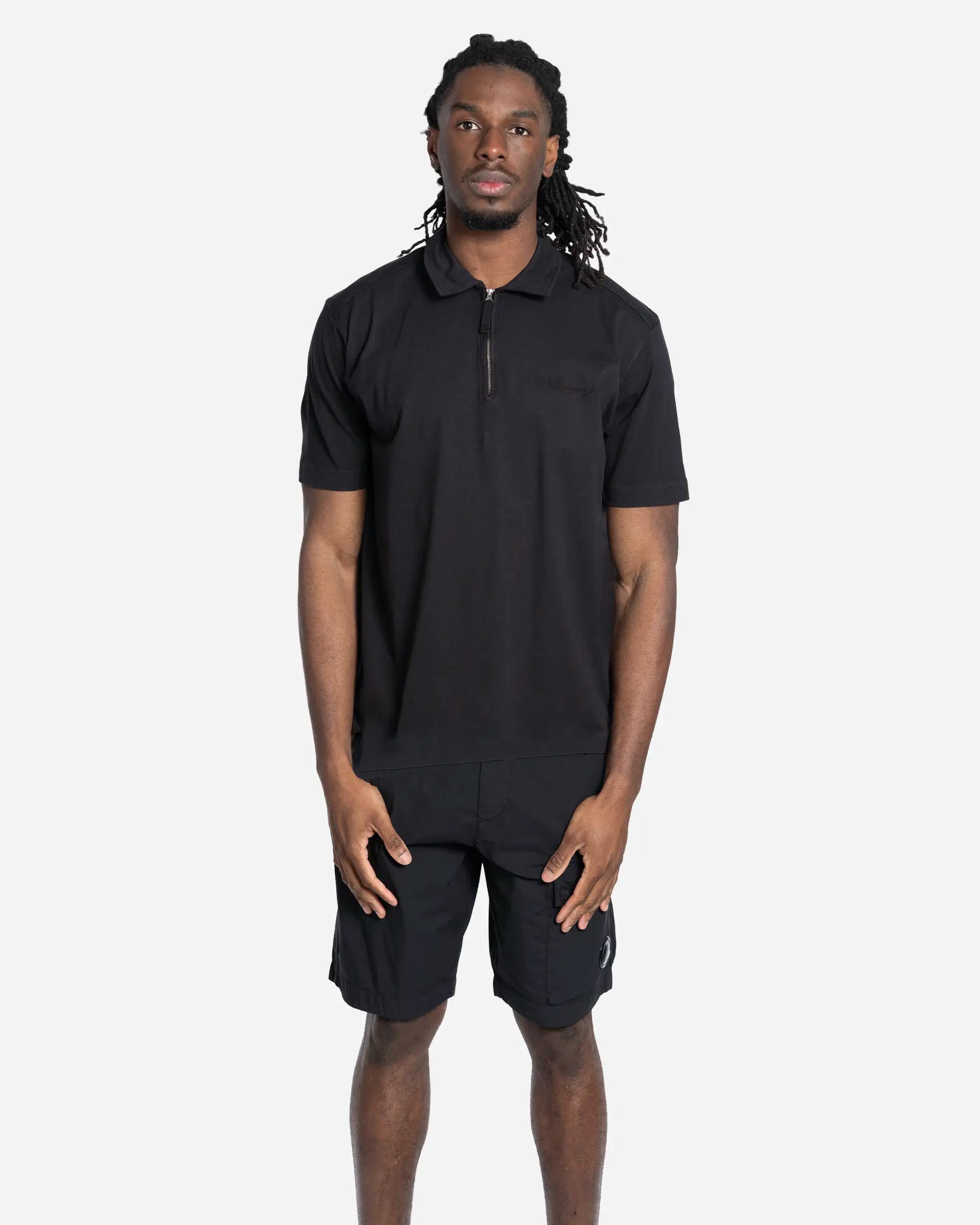 Polo Demi-Zip en Jersey