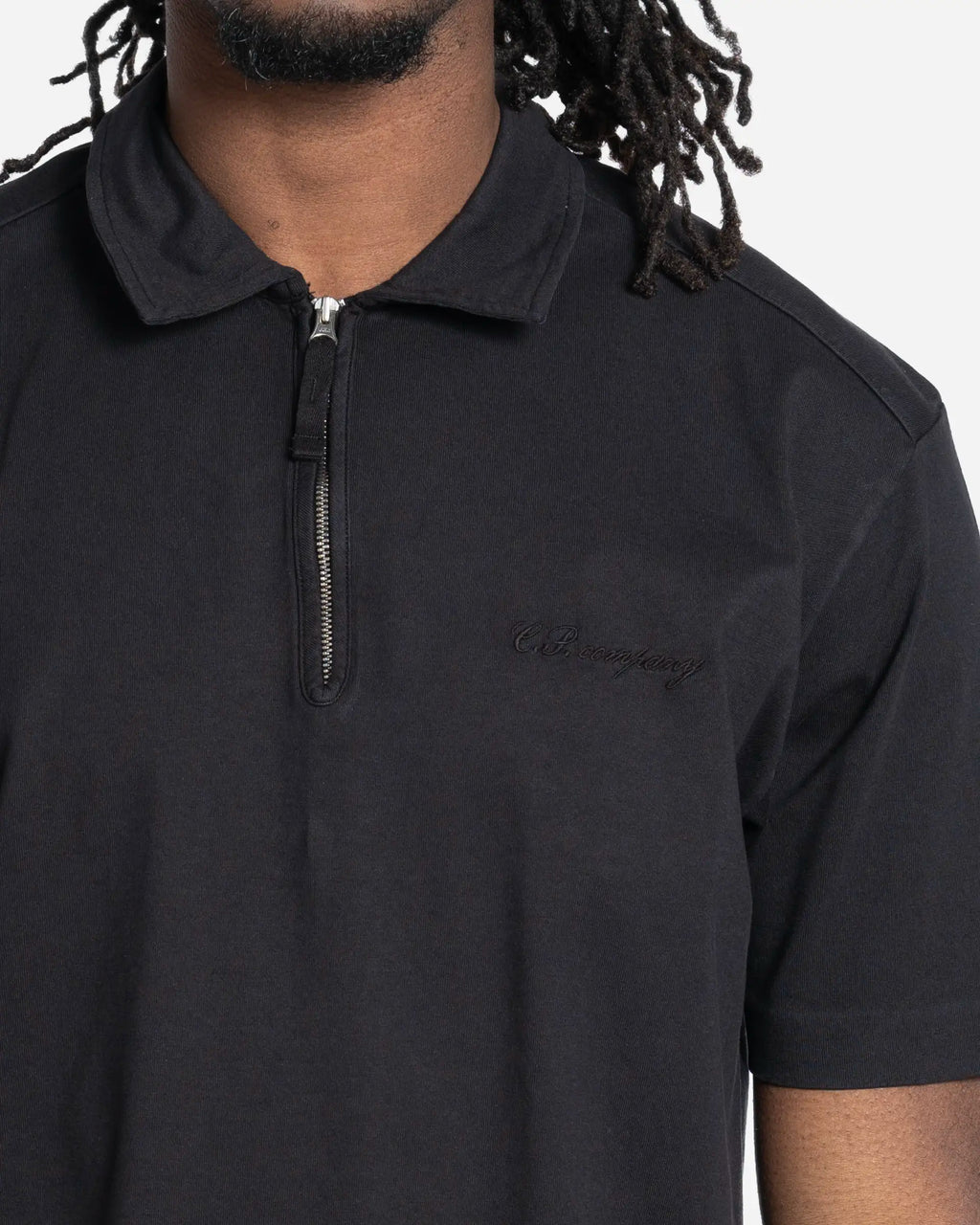 Polo Demi-Zip en Jersey