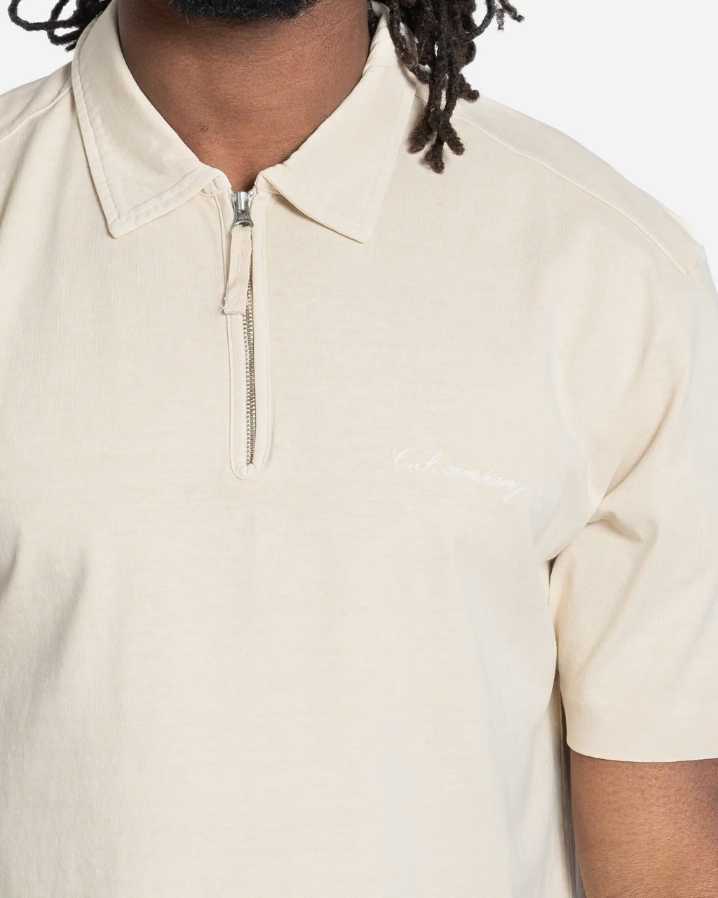 Polo Demi-Zip en Jersey
