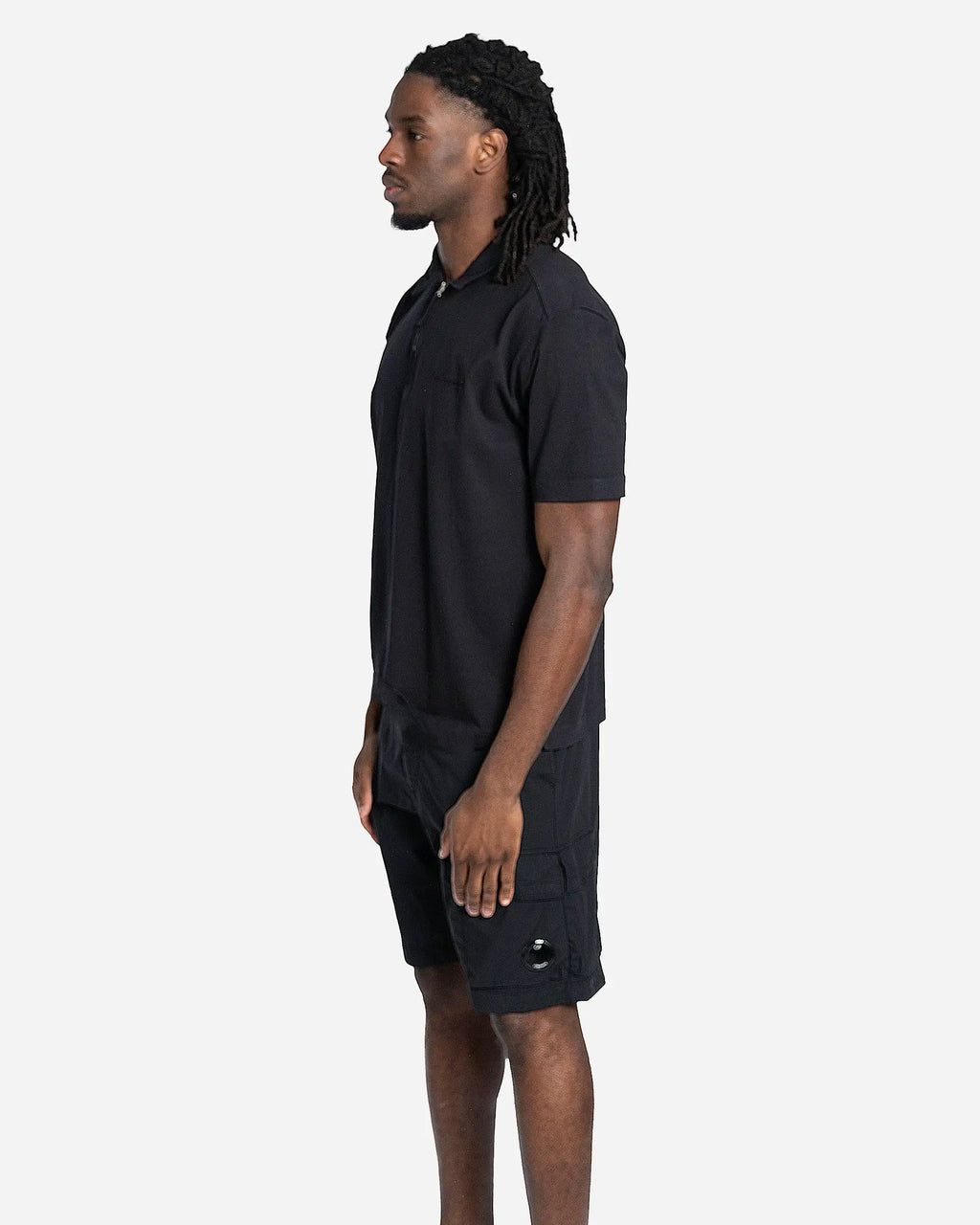 Polo Demi-Zip en Jersey