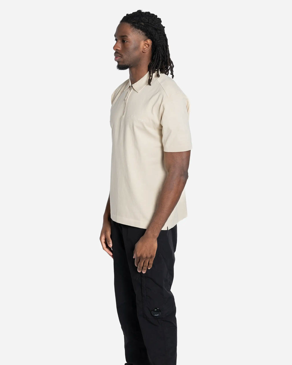 Polo Demi-Zip en Jersey