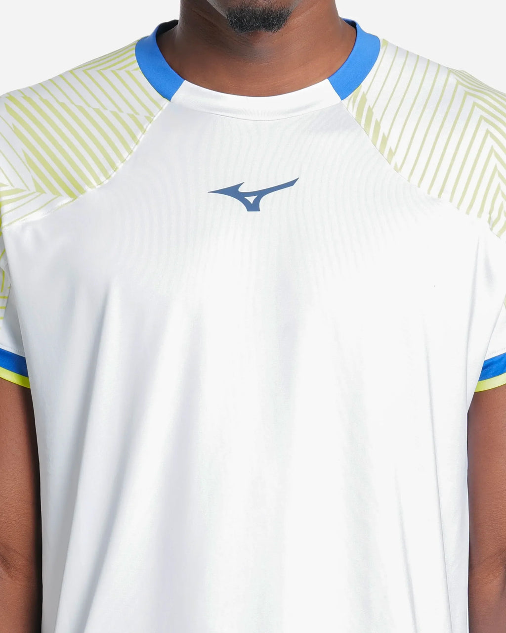 Tennis Shadow S/Sleeve Tee White/Bleu/Vert