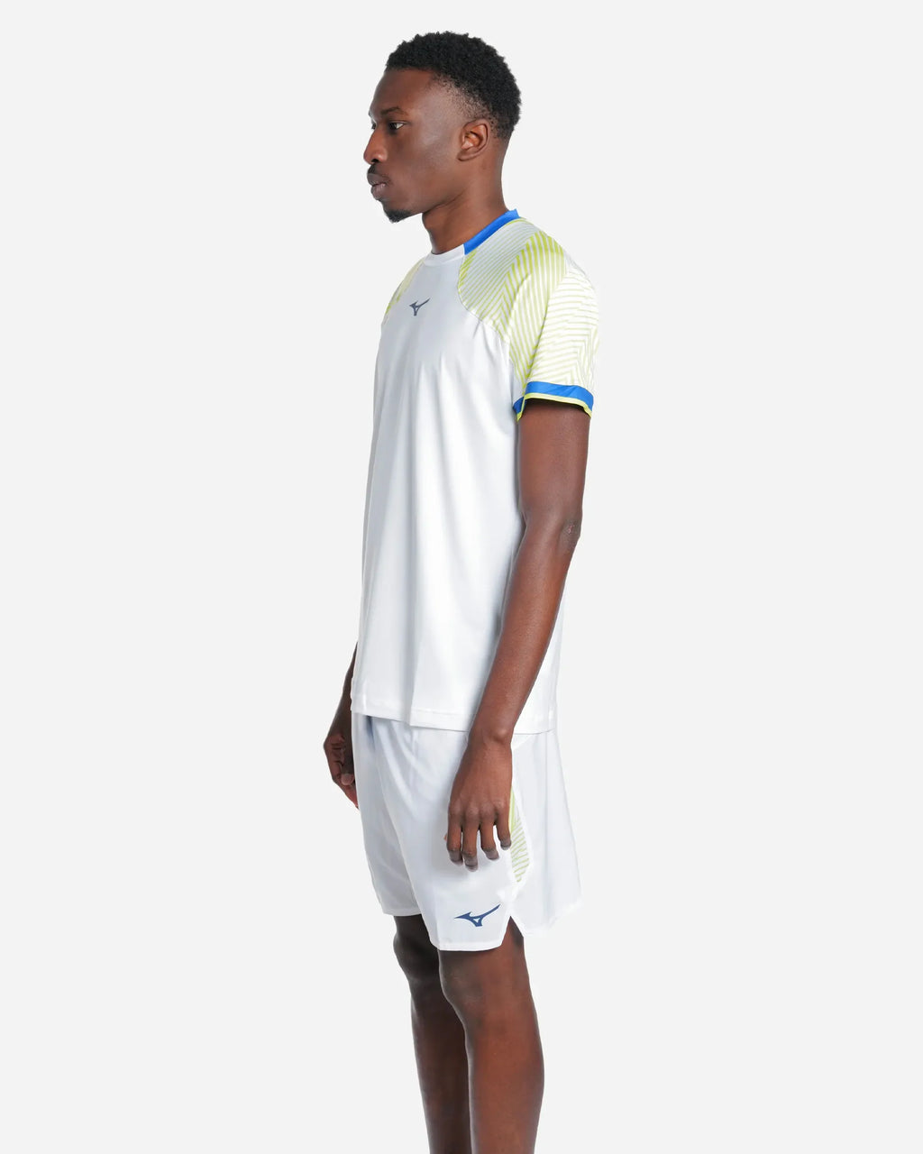 Tennis Shadow S/Sleeve Tee White/Bleu/Vert