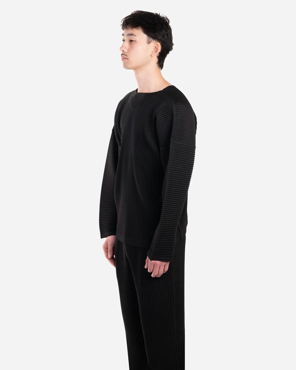 T-Shirt Plissé Manches Longues