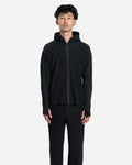 Sweatshirt à Capuche Plissé Noir