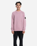 Pull ras-du-Cou en Laine Moulinée Rose