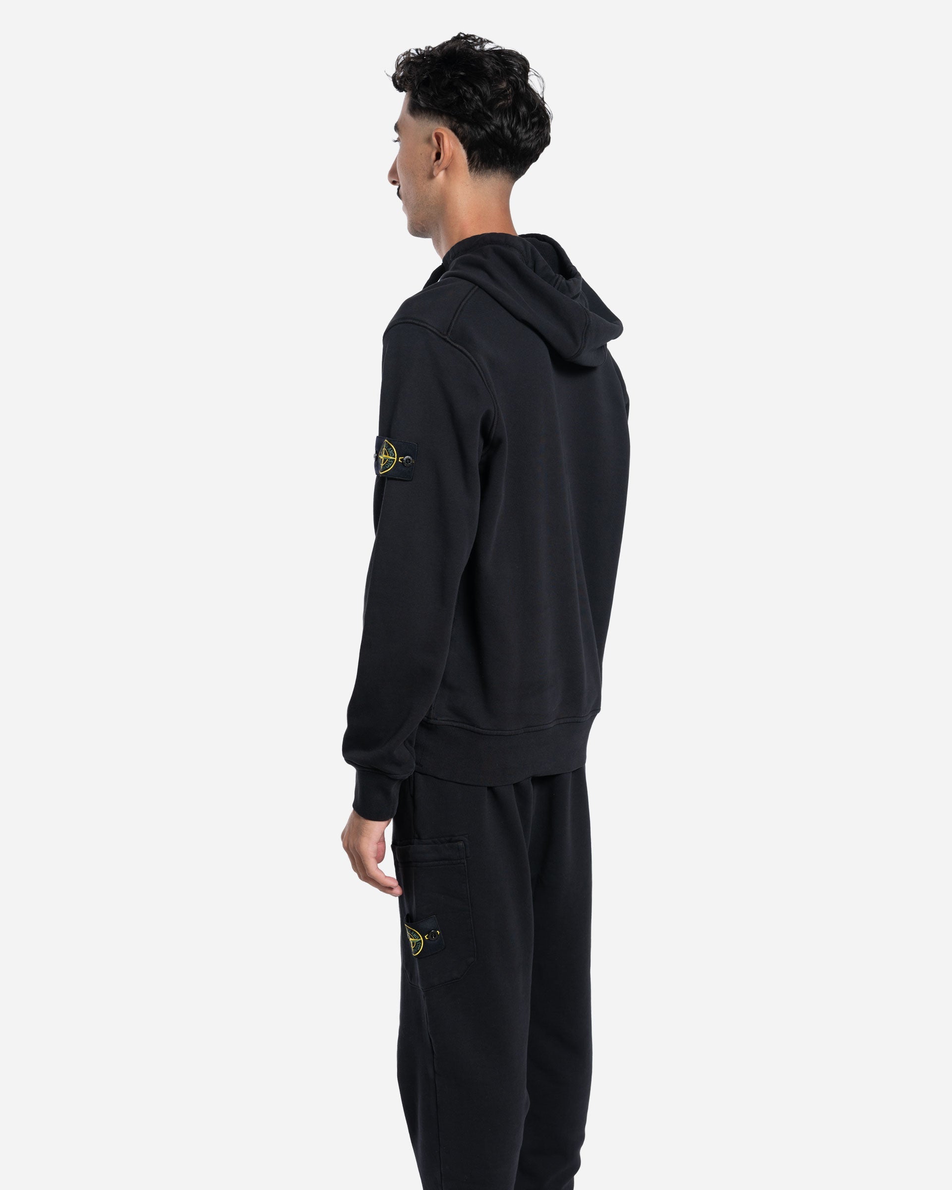 Sweatshirt à Capuche en Molleton Noir