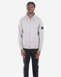 Sweatshirt Zippé à Capuche en Molleton Gris