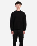 Sweatshirt Ras-du-Cou Côtelé Noir