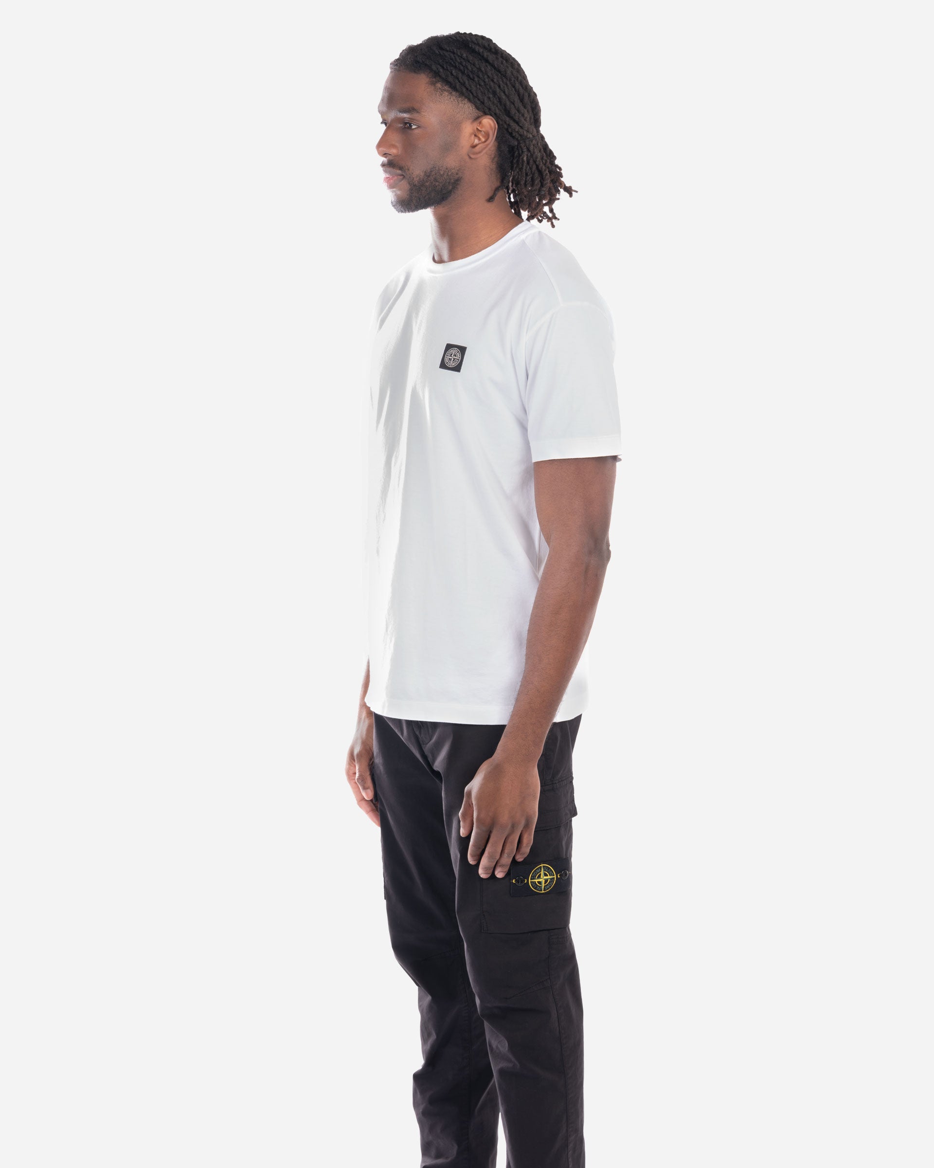 T-Shirt à Écusson Blanc