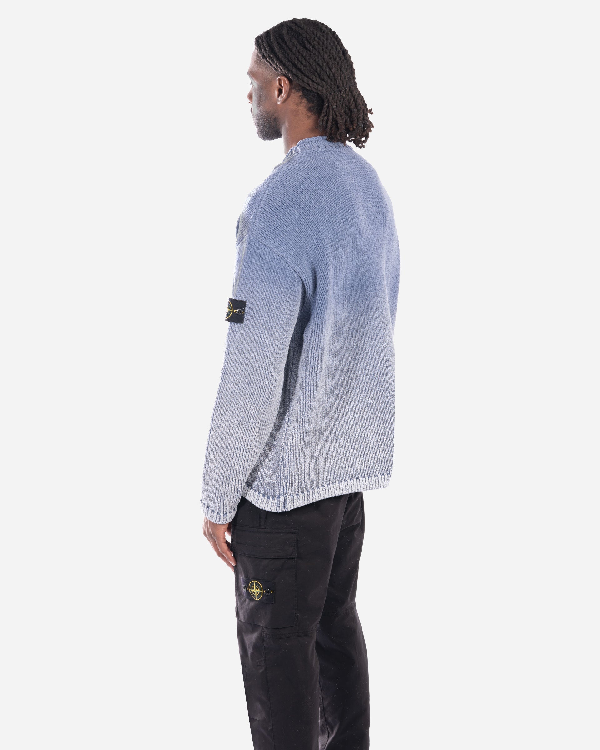 Pull Ras-du-Cou en Chenille de Coton Dark Blue