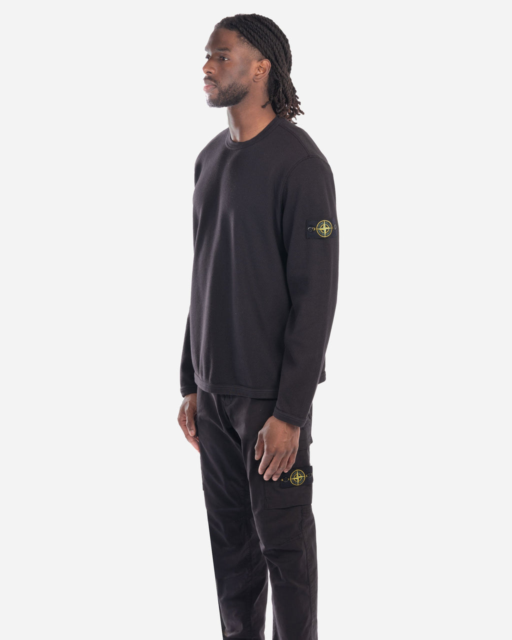 Sweatshirt Ras-du-Cou en Molleton Noir