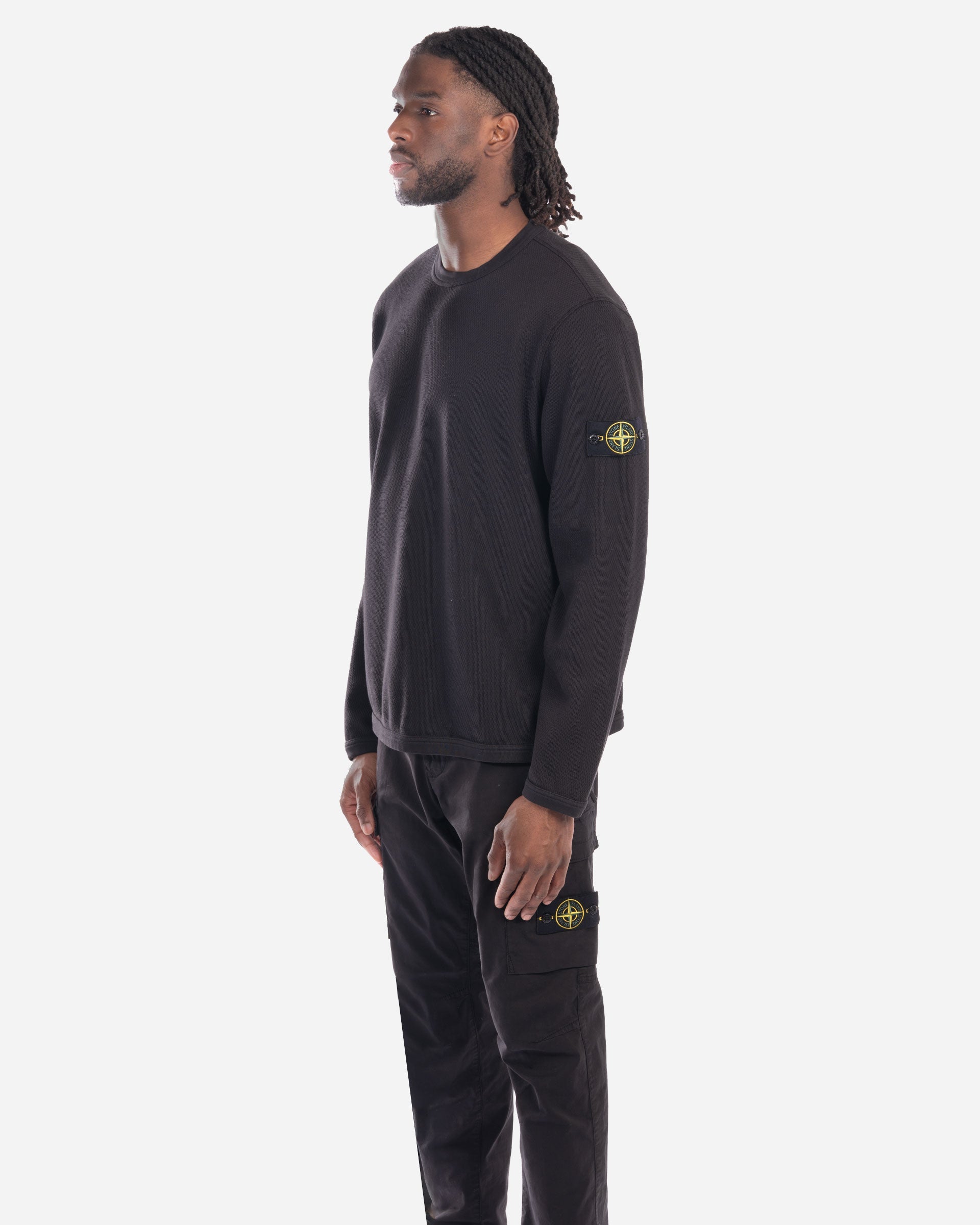 Sweatshirt Ras-du-Cou en Molleton Noir