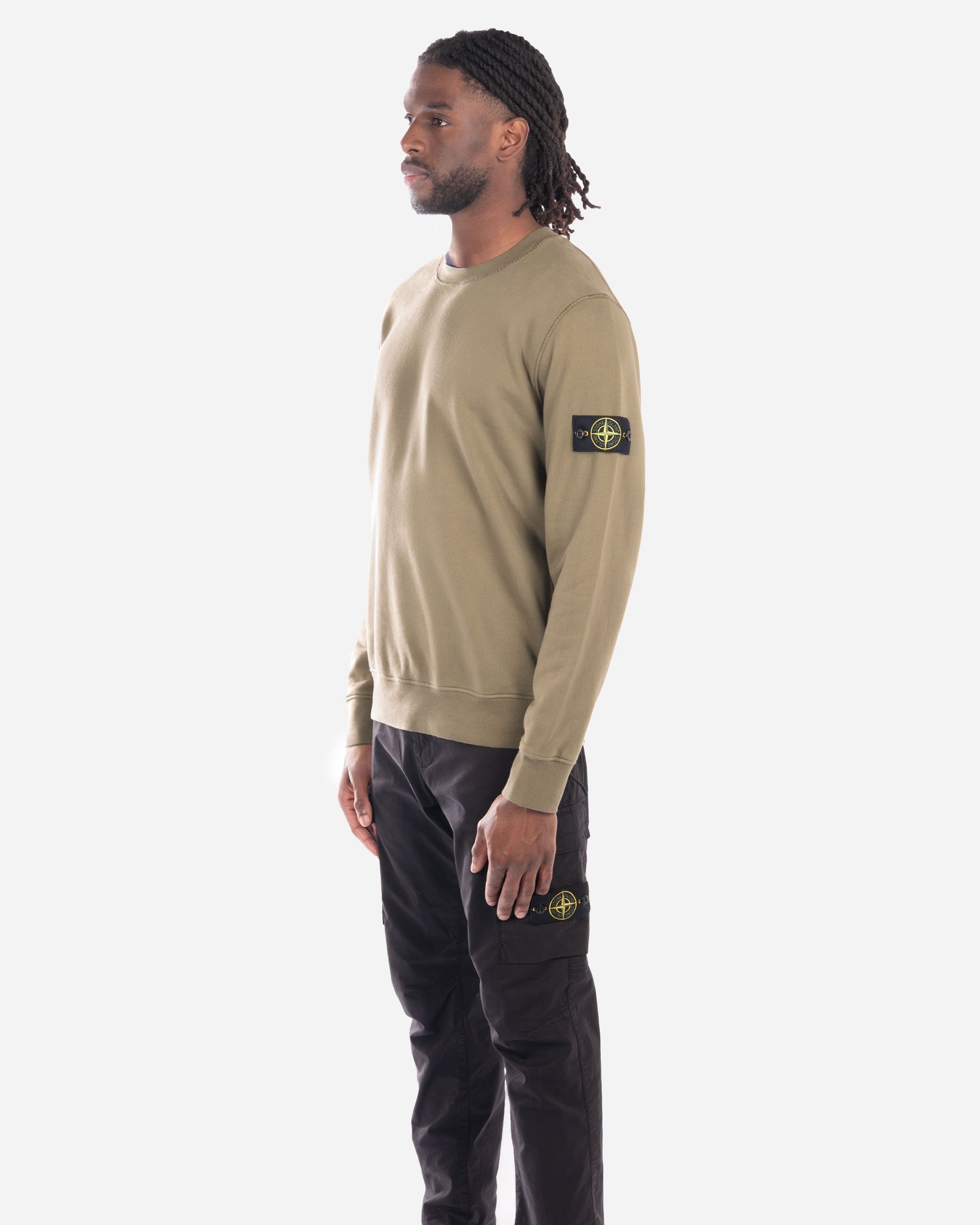 Sweatshirt Ras-du-Cou Military Green