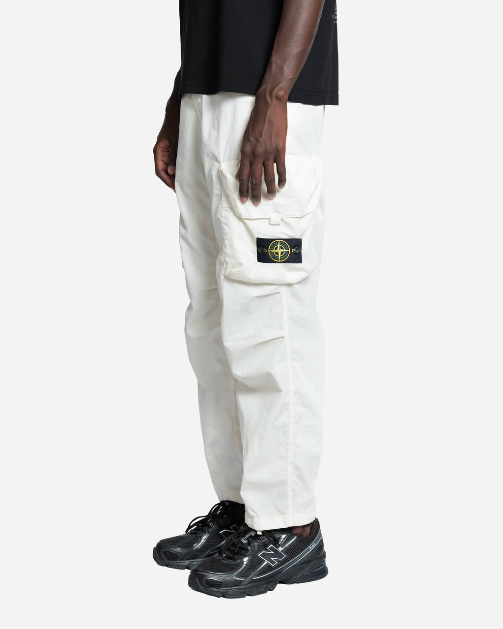 Pantalon Cargo Coupe Ample Ivory