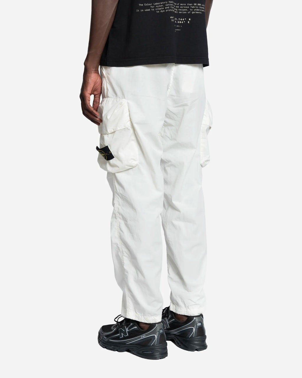 Pantalon Cargo Coupe Ample Ivory