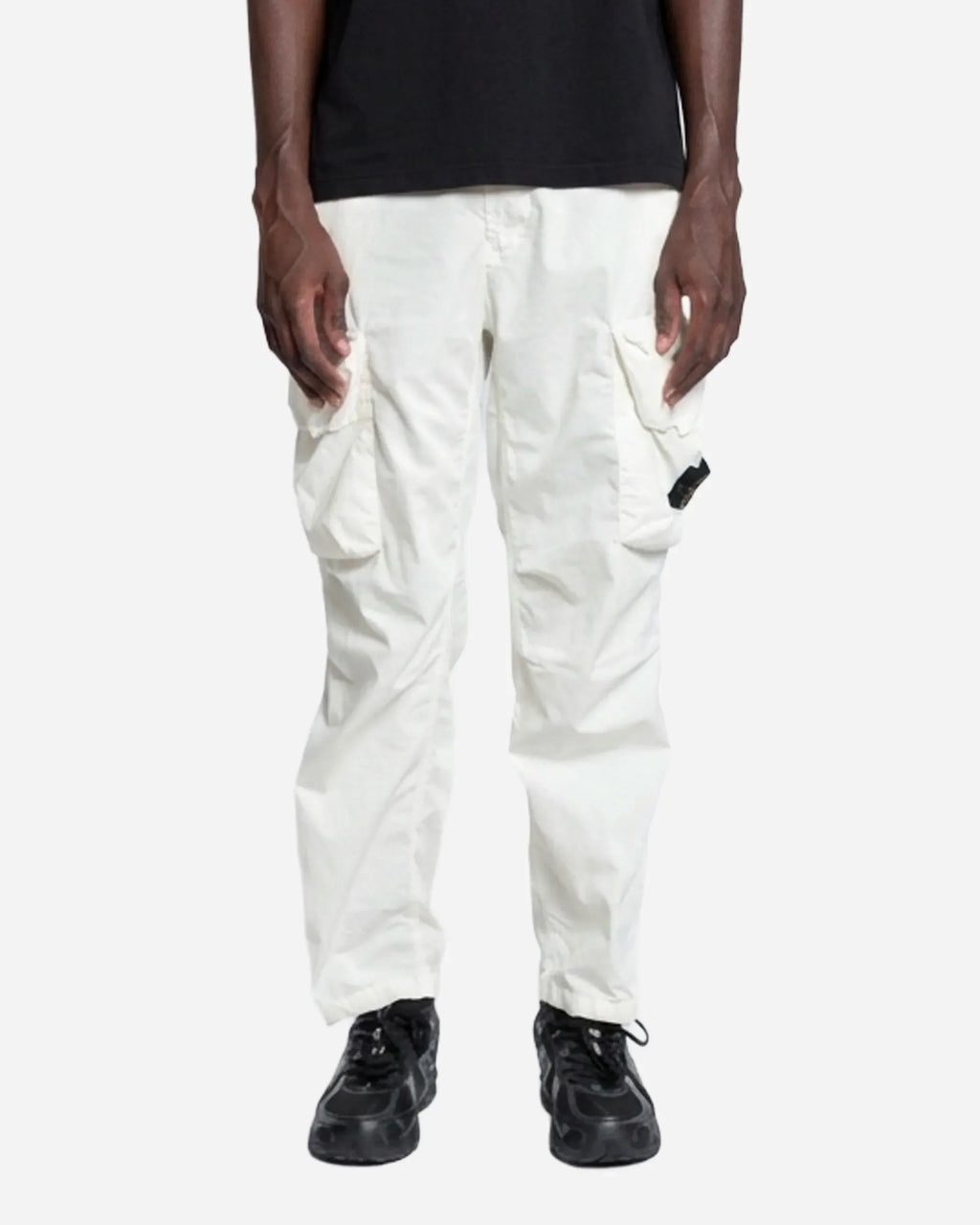 Pantalon Cargo Coupe Ample Ivory