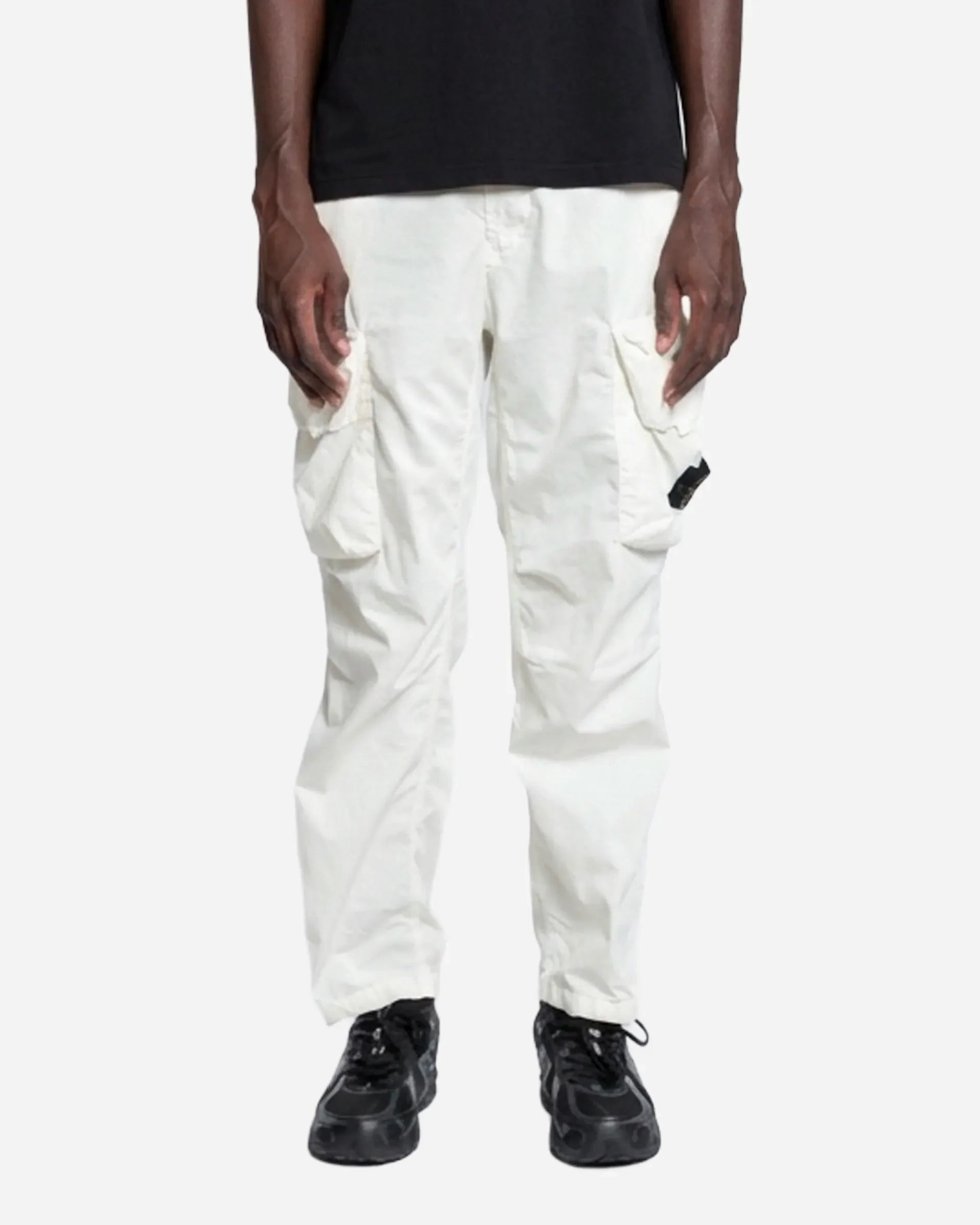 Pantalon Cargo Coupe Ample Ivory