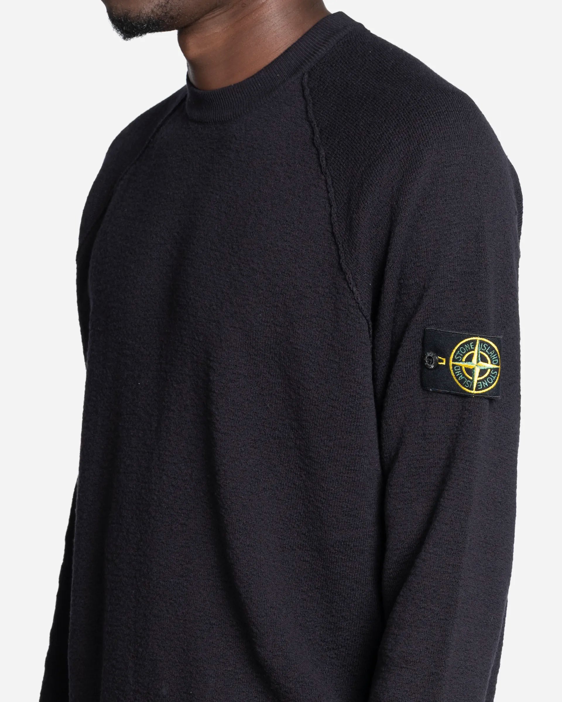 Pull Ras-Du-Cou avec Manches Raglan Navy