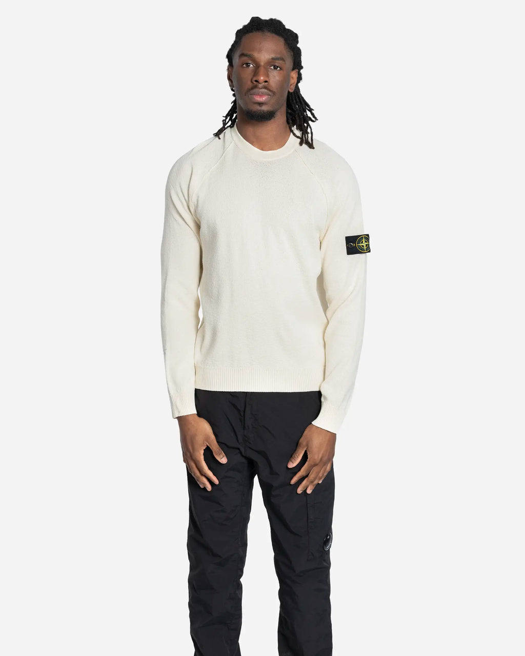 Pull Ras-Du-Cou avec Manches Raglan Ivory