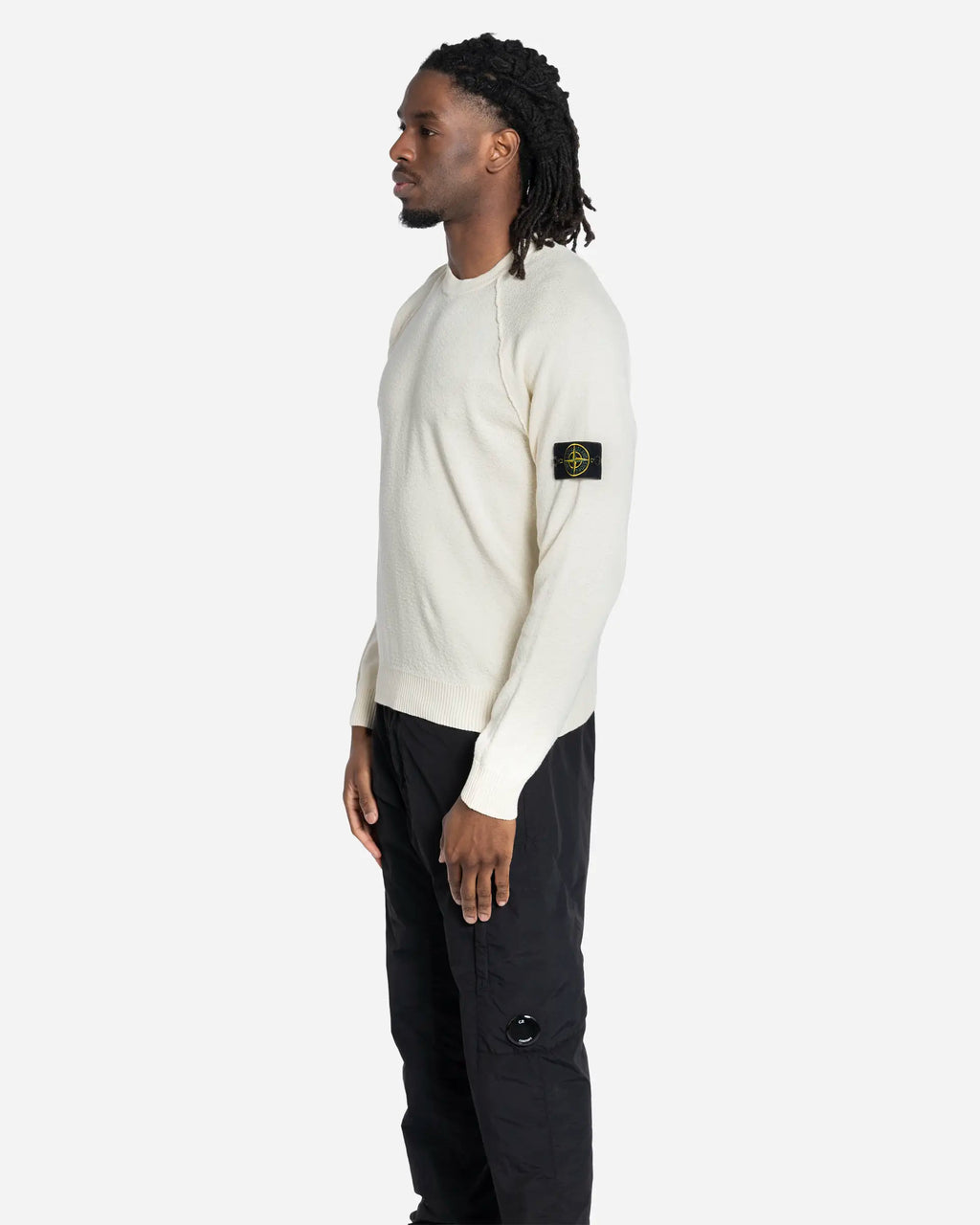 Pull Ras-Du-Cou avec Manches Raglan Ivory