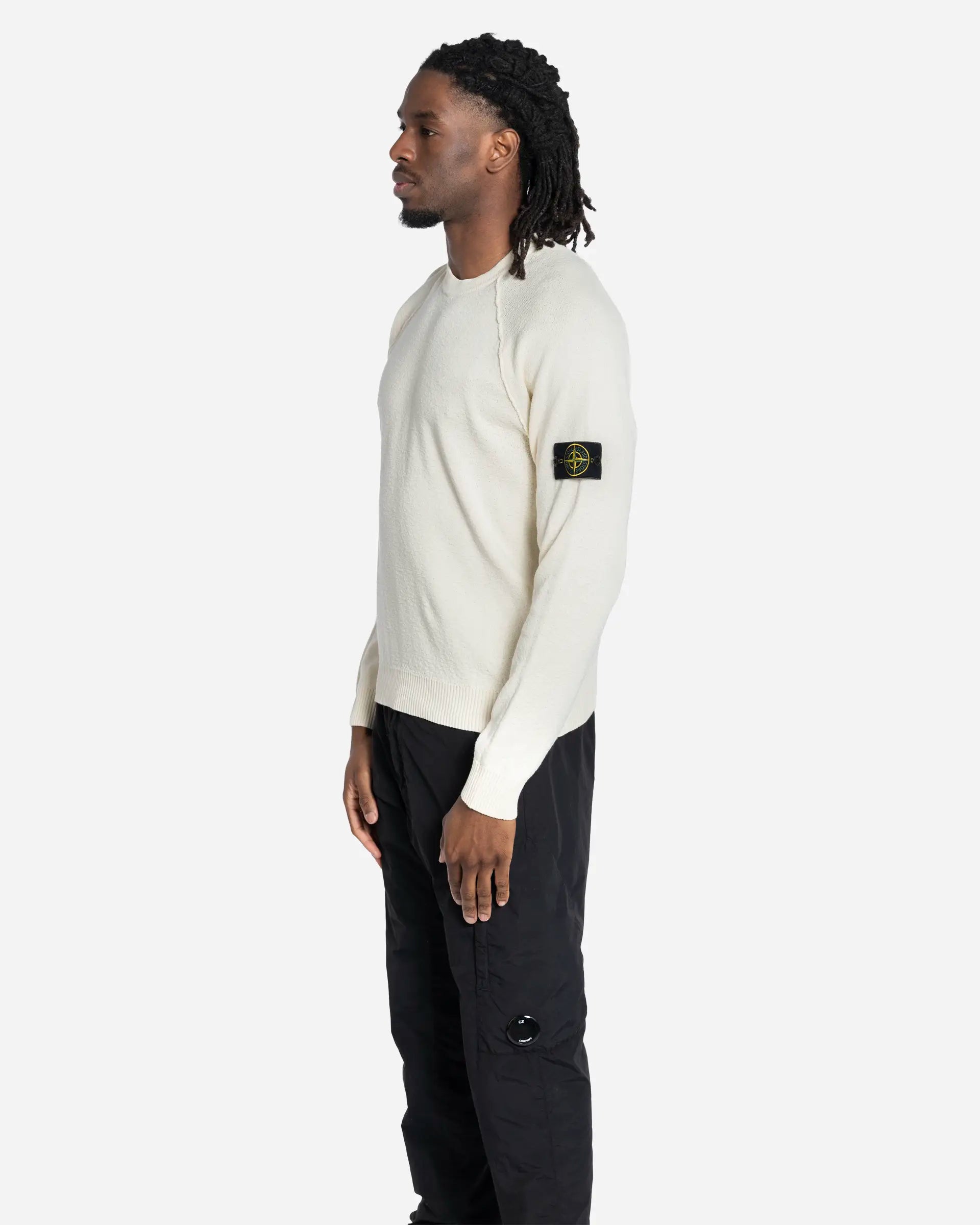 Pull Ras-Du-Cou avec Manches Raglan Ivory