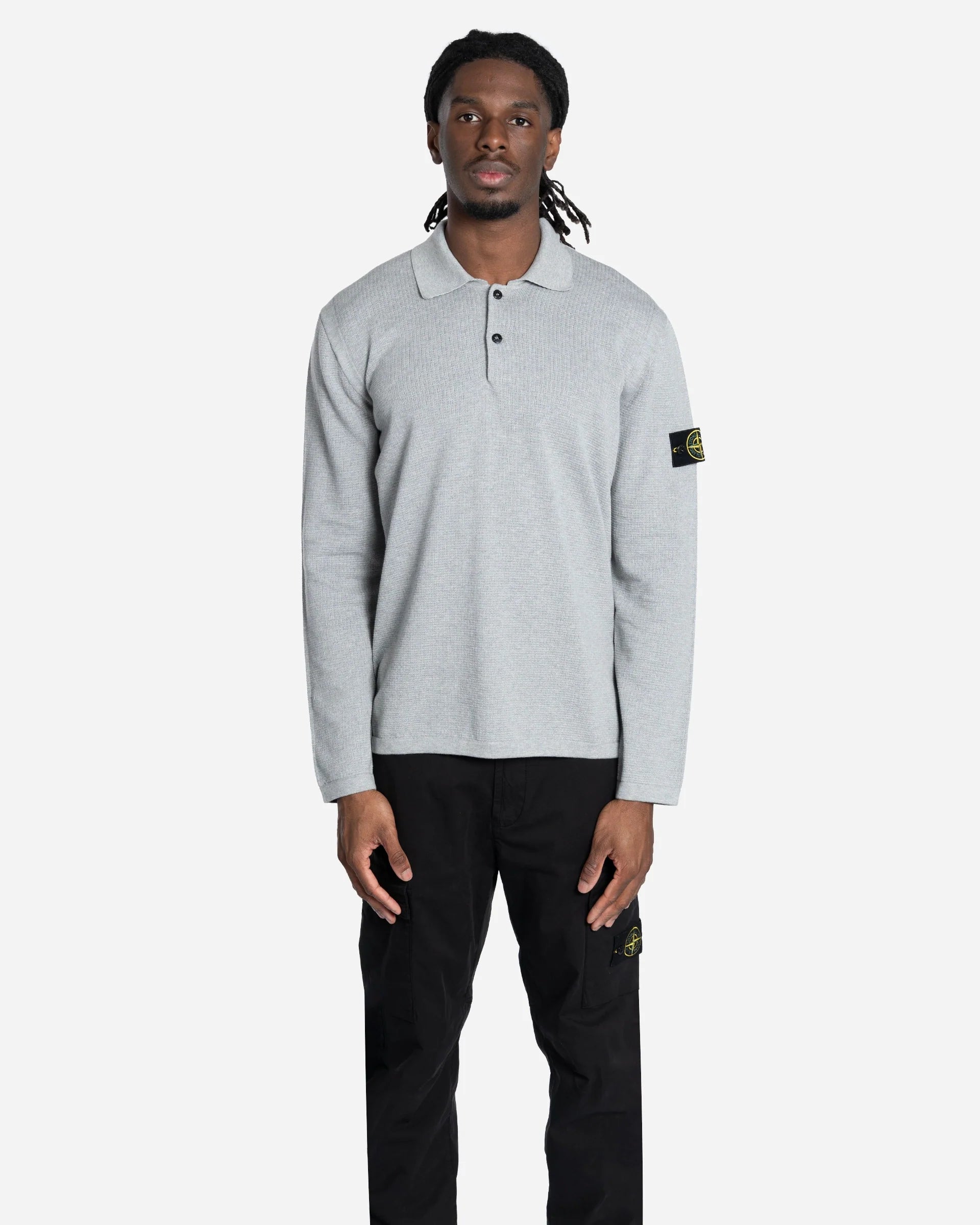 Ls Polo Melange Pearl Grey
