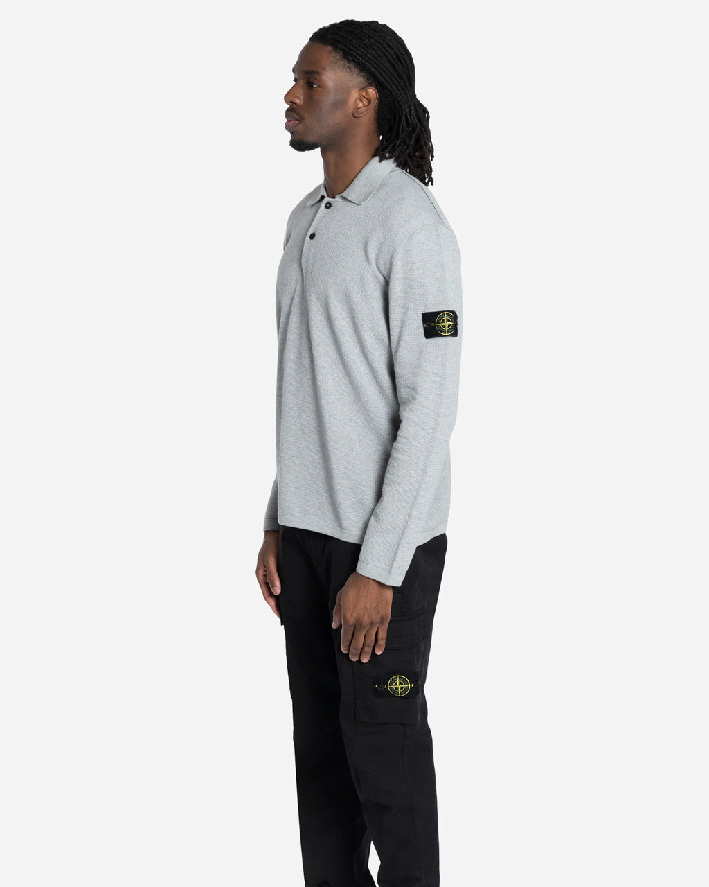 Ls Polo Melange Pearl Grey