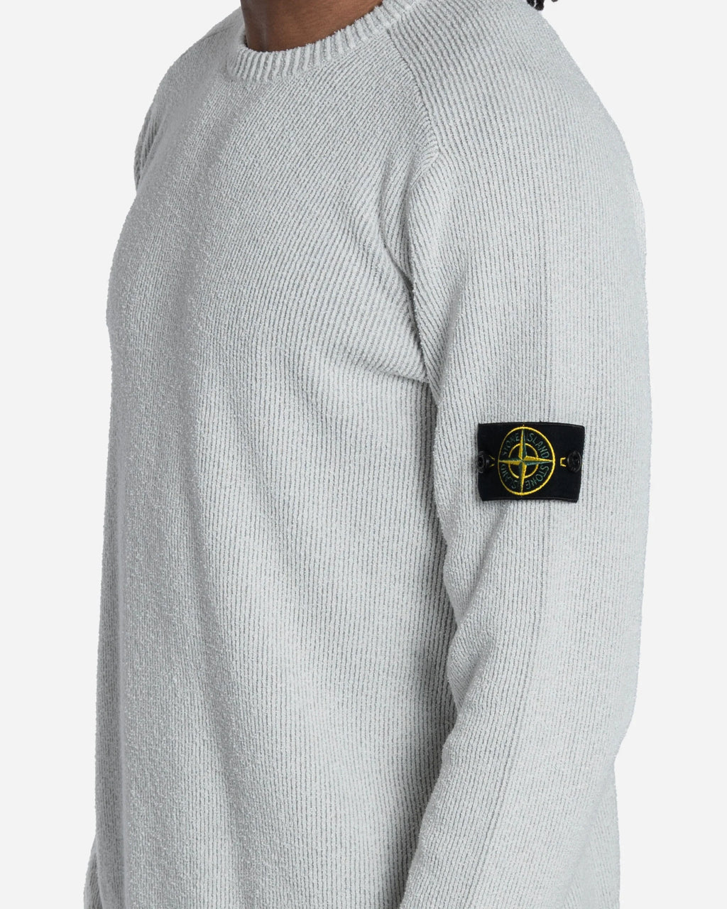 Pull Ras-du-Cou en maille Gris Perlé Melangé