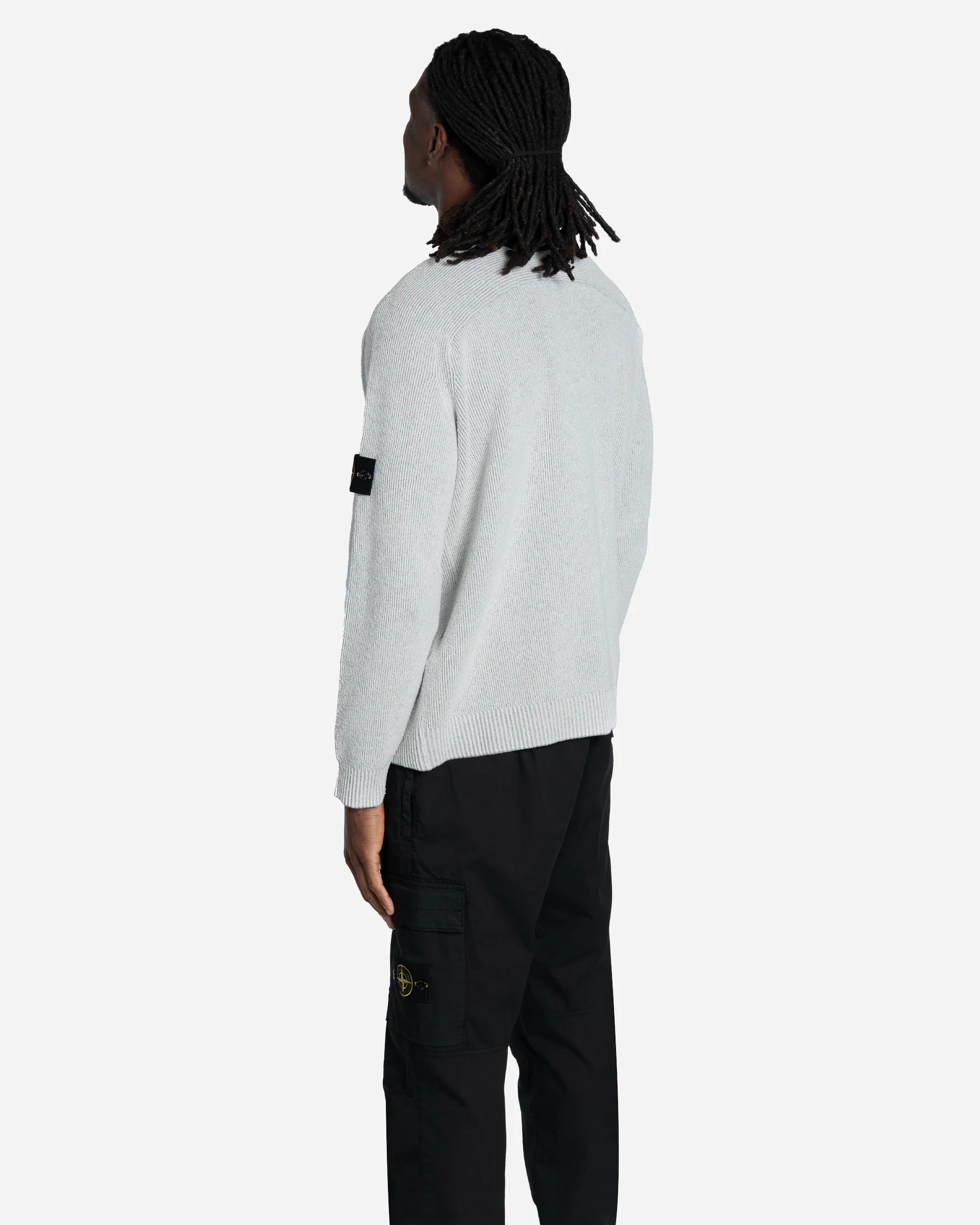 Pull Ras-du-Cou en maille Gris Perlé Melangé