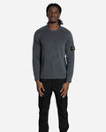Pull Ras-du-Cou en Maille Gris Charbon Mélangé