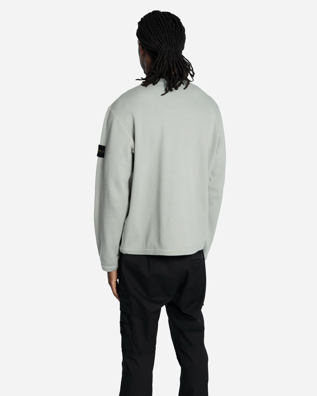 Sweatshirt Ras-du-Cou en Molleton Vert Sauge