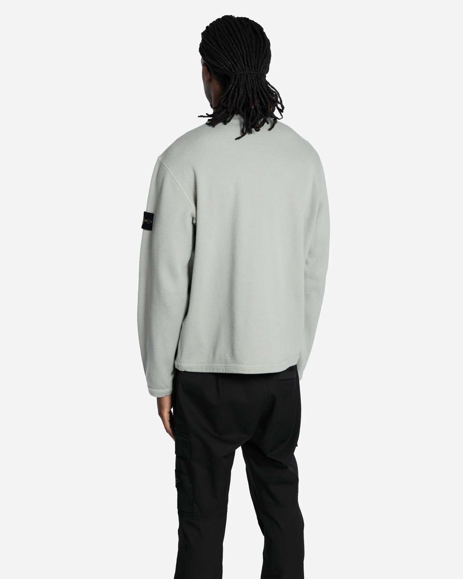 Sweatshirt Ras-du-Cou en Molleton Vert Sauge