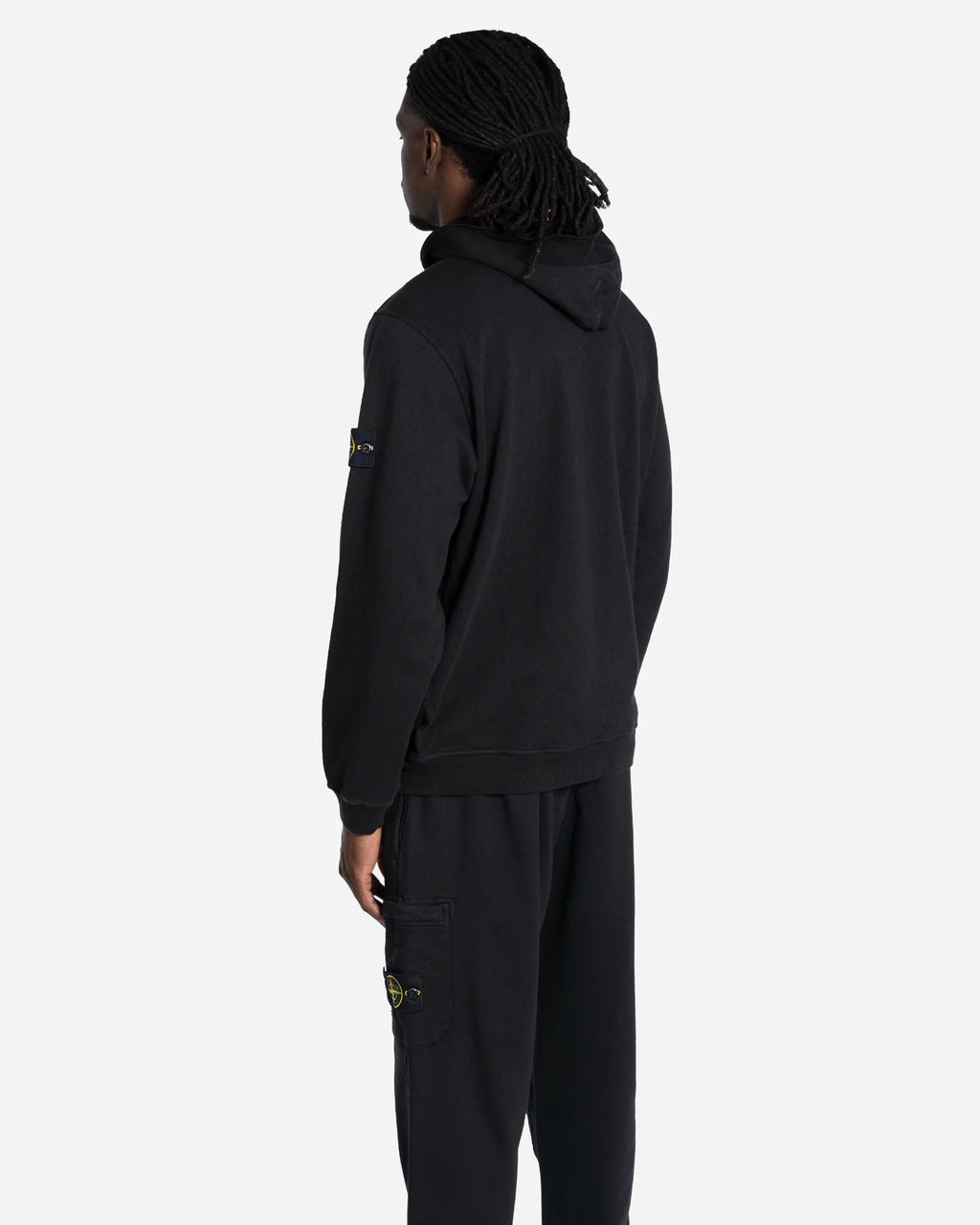 Sweatshirt Zippé à Capuche Noir