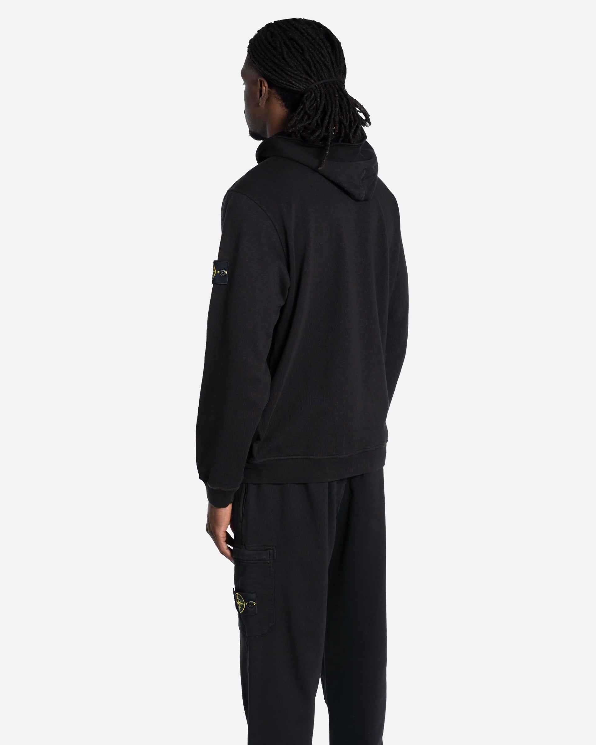 Sweatshirt Zippé à Capuche Noir