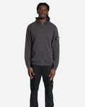 Sweatshirt Zippé à Capuche Gris Charbon