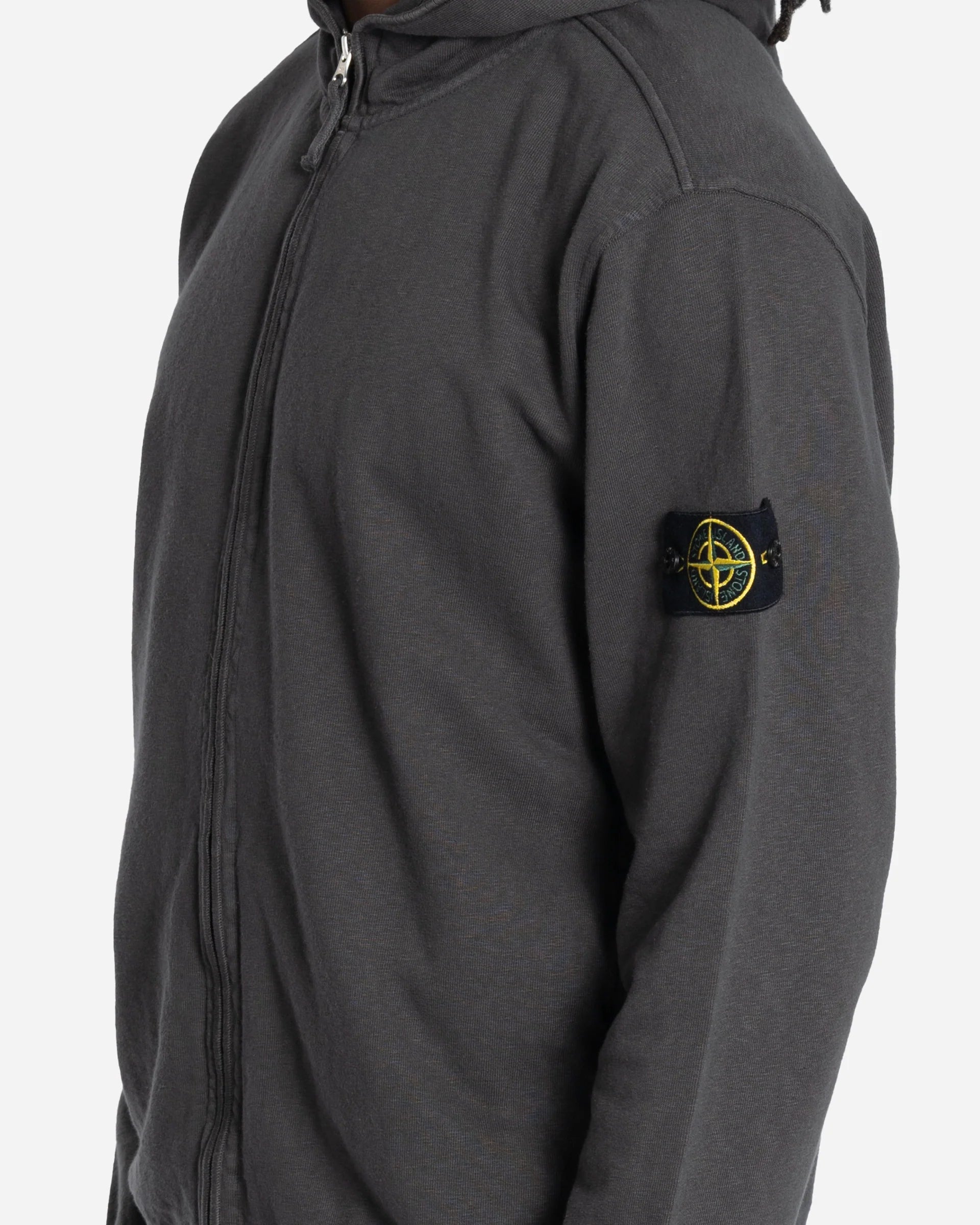 Sweatshirt Zippé à Capuche Gris Charbon