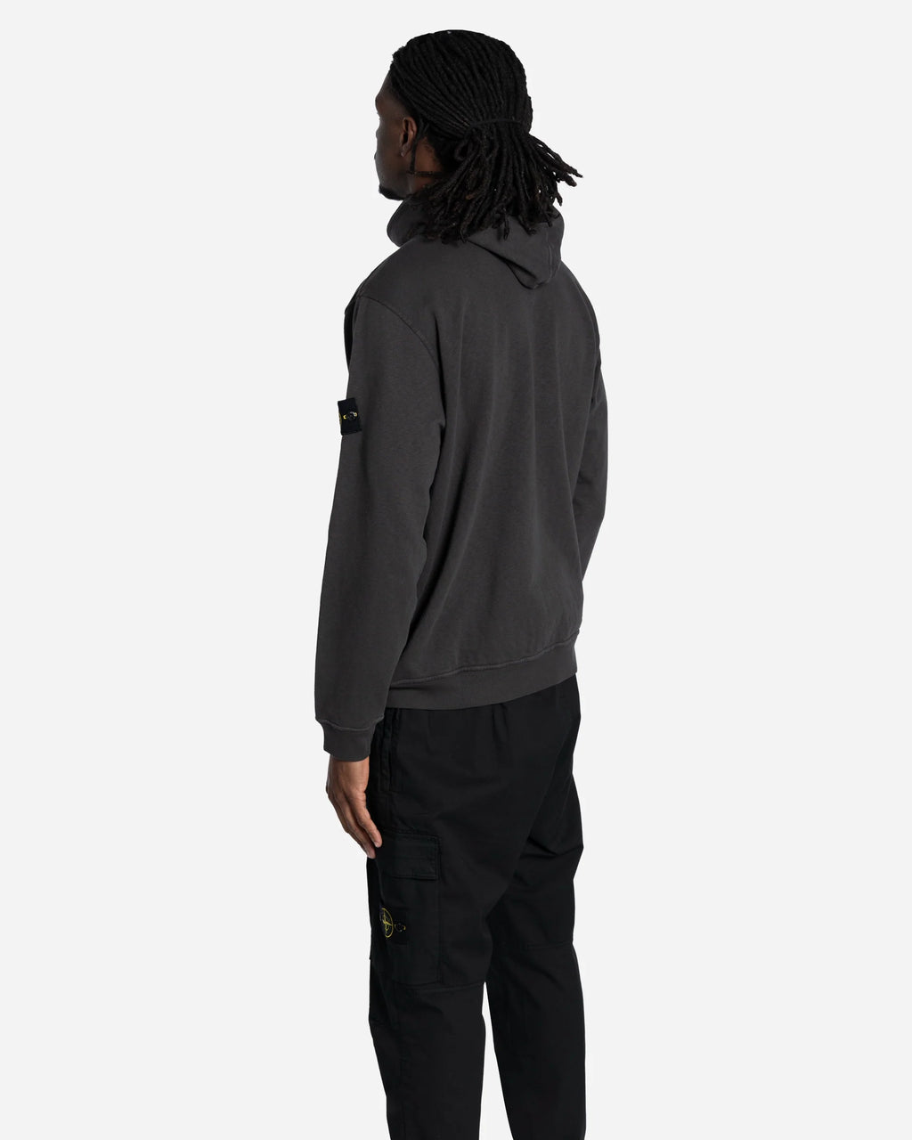 Sweatshirt Zippé à Capuche Gris Charbon