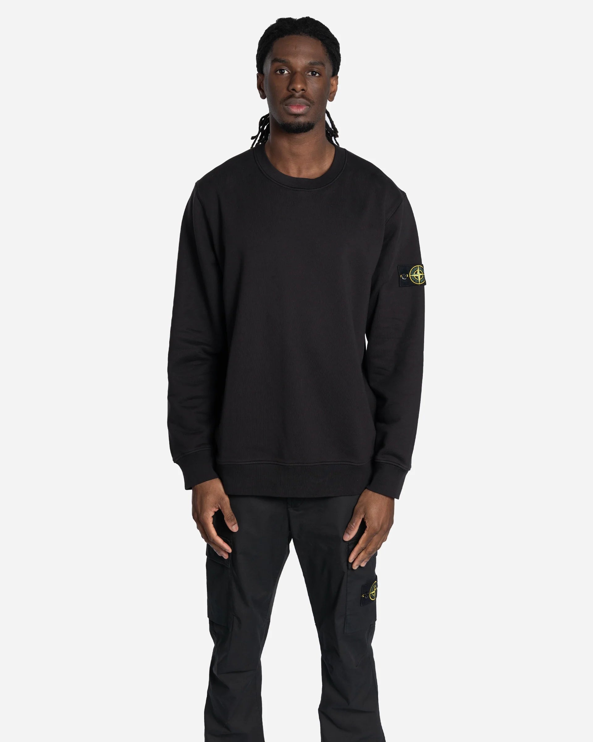 Sweatshirt à Col Rond Noir