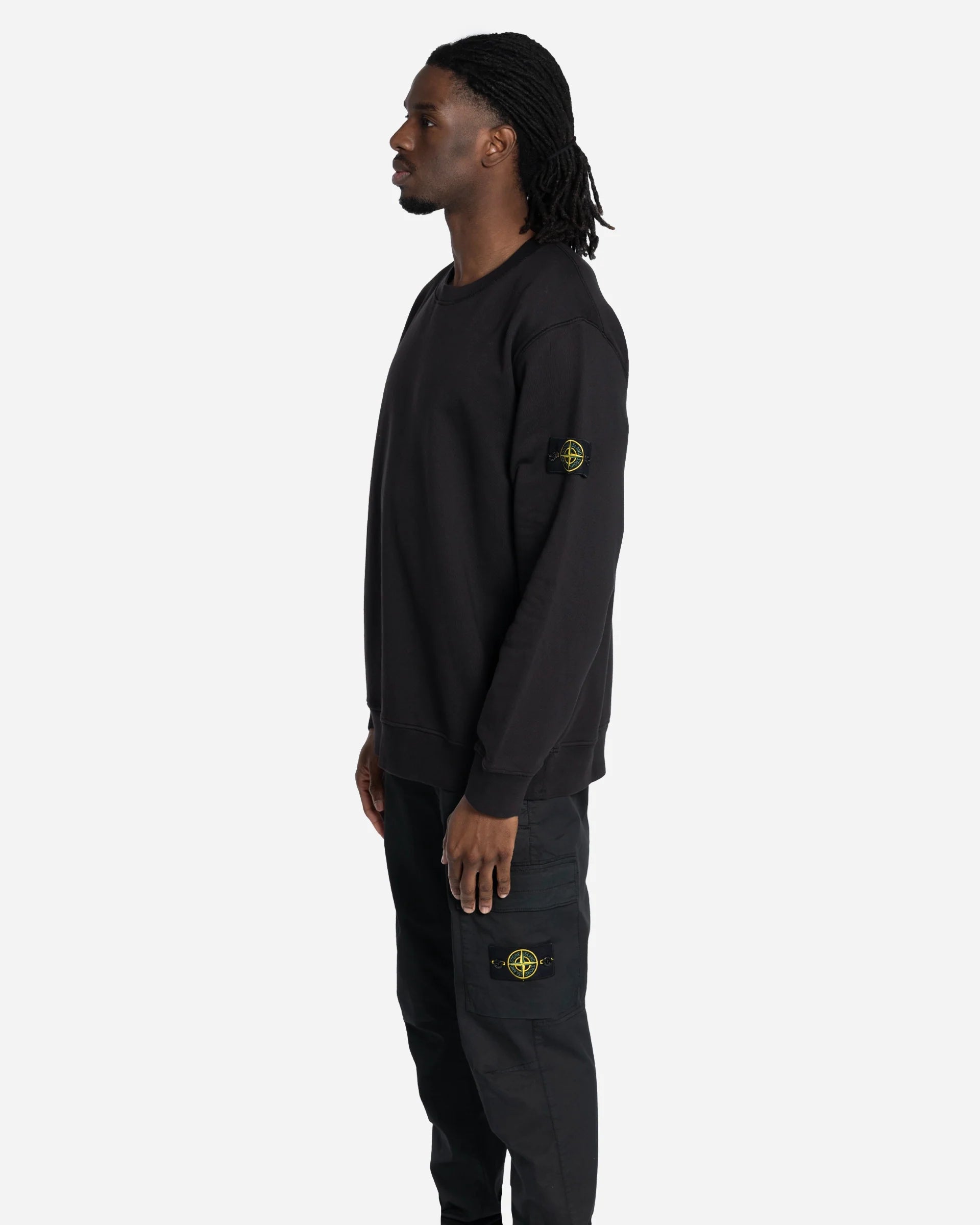 Sweatshirt à Col Rond Noir