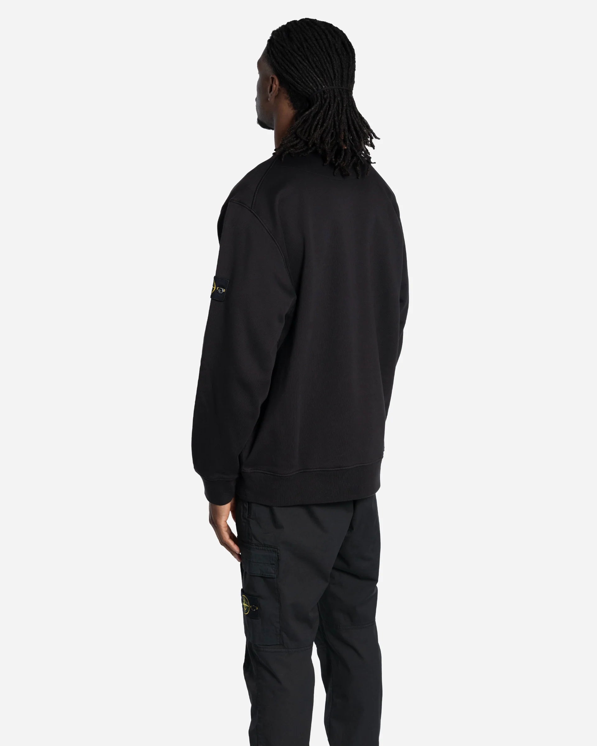 Sweatshirt à Col Rond Noir