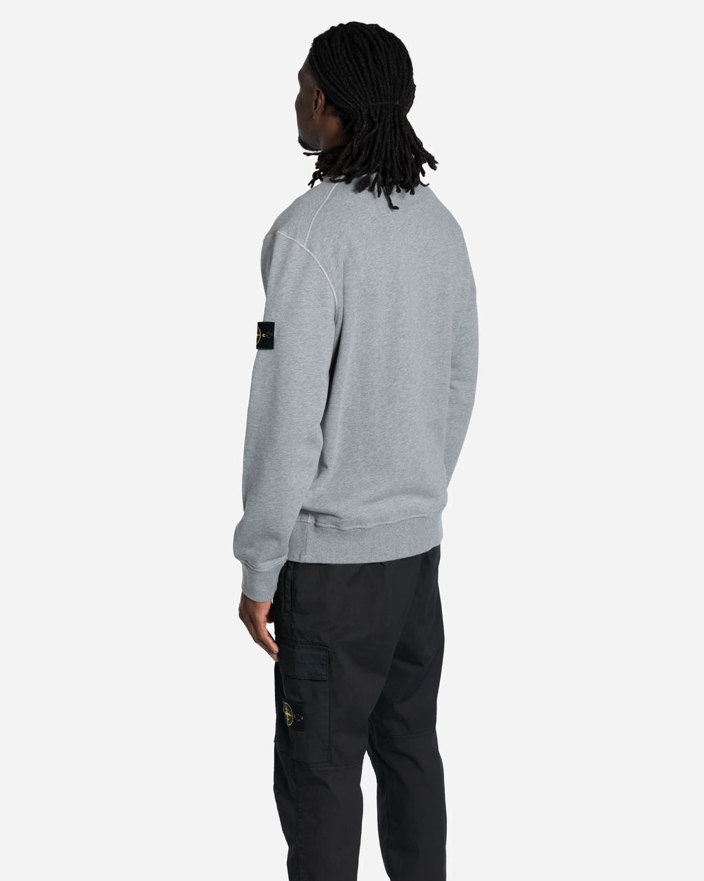Sweatshirt Ras-du-Cou Gris Poudré Mélangé