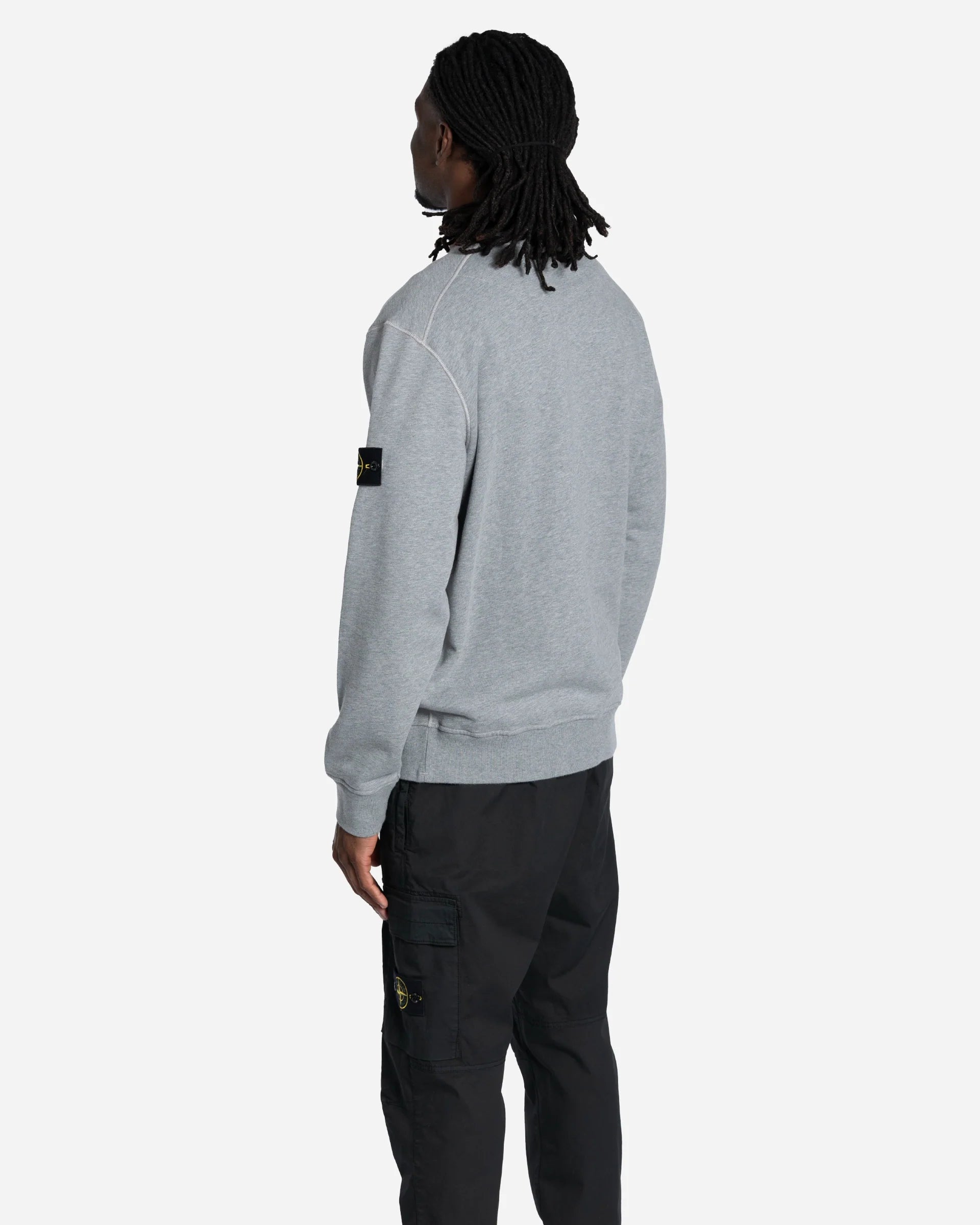 Sweatshirt Ras-du-Cou Gris Poudré Mélangé