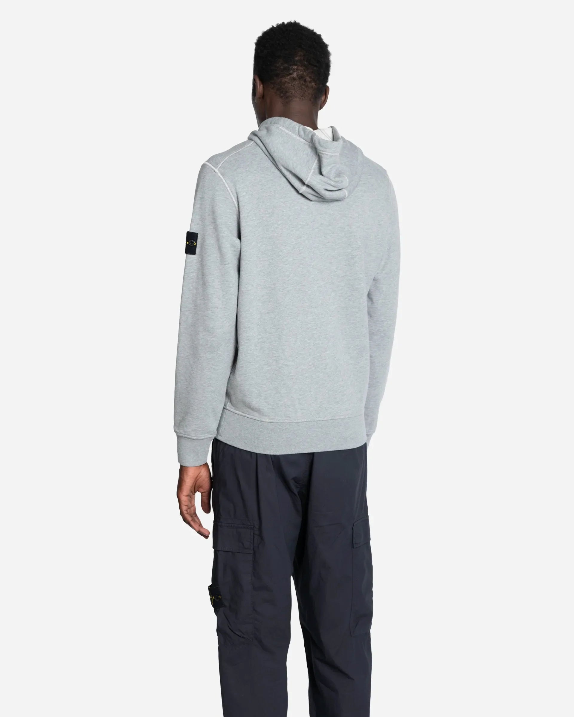 Sweat-Shirt Zippé à Capuche Melange Grey