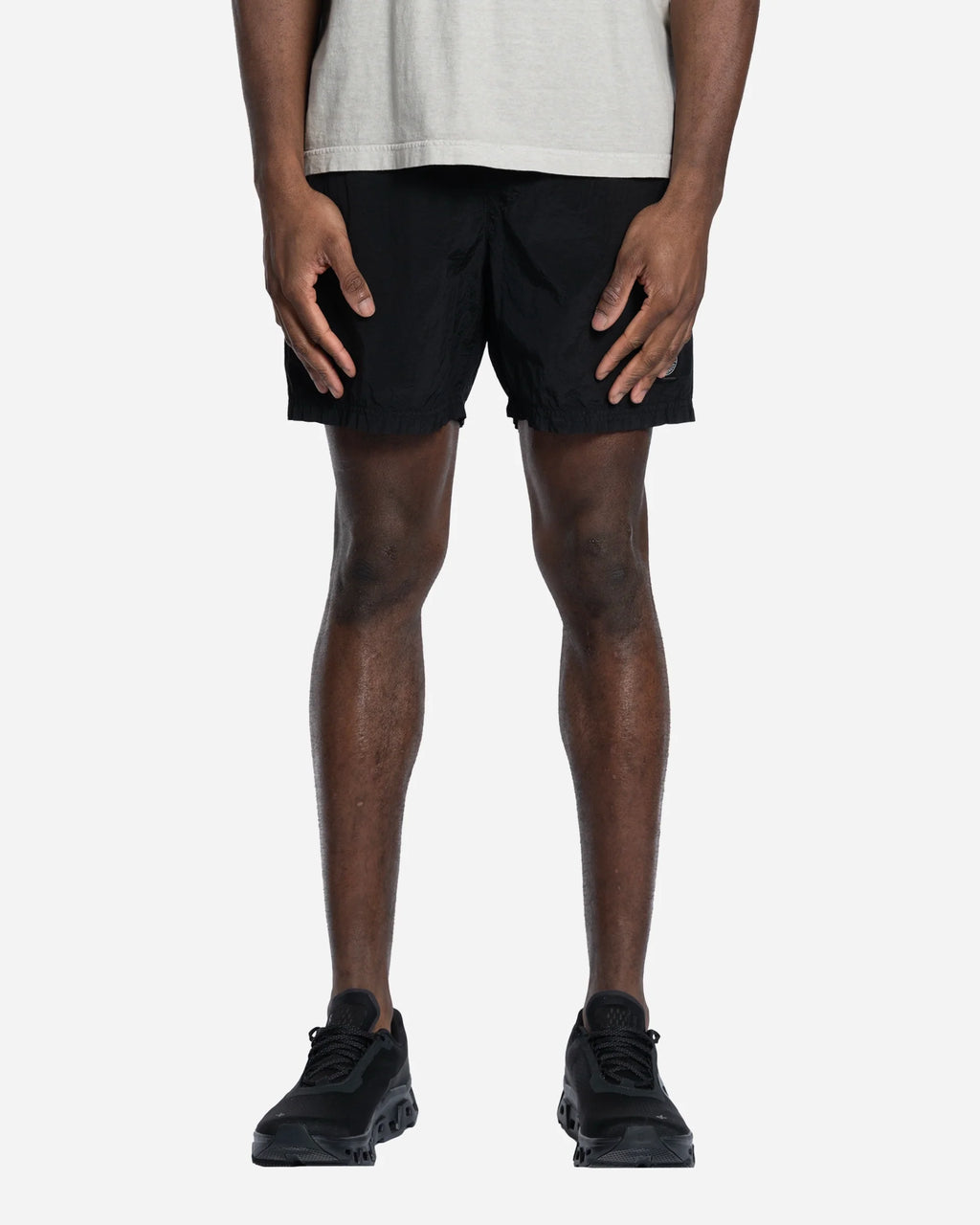Short de Bain en Nylon Metal Noir