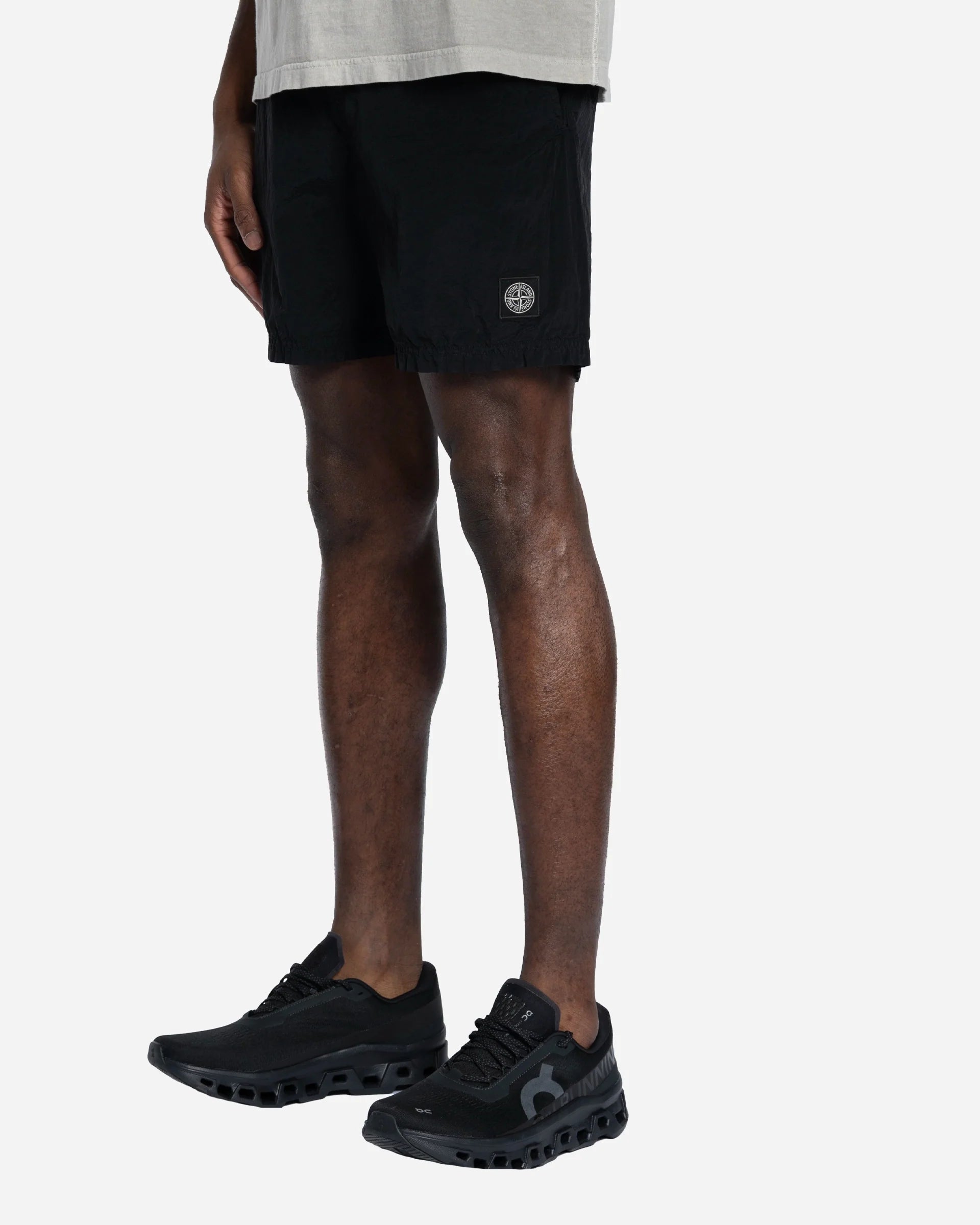 Short de Bain en Nylon Metal Noir