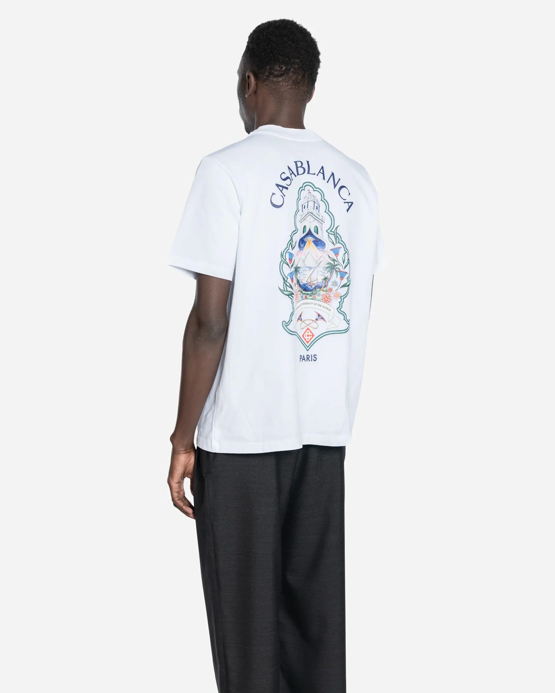 T-Shirt Hotel Emblem Blanc
