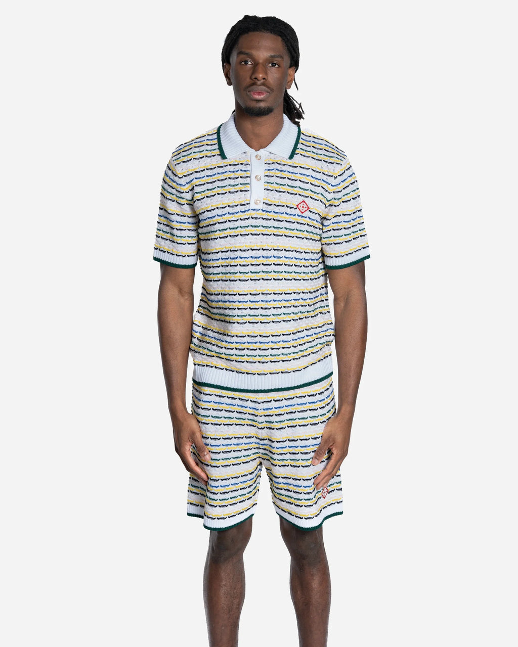 Polo à Manches Courtes en Point de Tricot